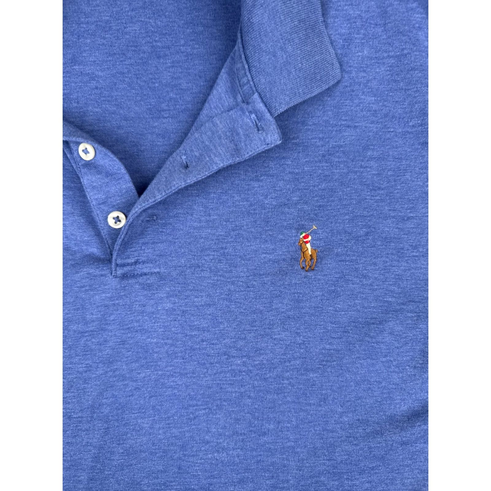 Ralph Lauren Ralph Lauren Polo Shirt Men Large Blue 100% Cotton Jersey Polo Shirt Slim Fit Casual Golf Driving Modern American Sports Size US L / EU 52-54 / 3 - 6 Thumbnail