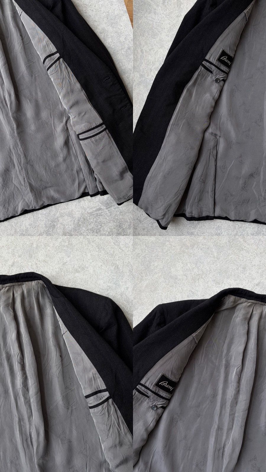 Brioni Brioni Nomentano 22 Black Wool Blazer Jacket Sport Italy Size 50R - 7 Thumbnail