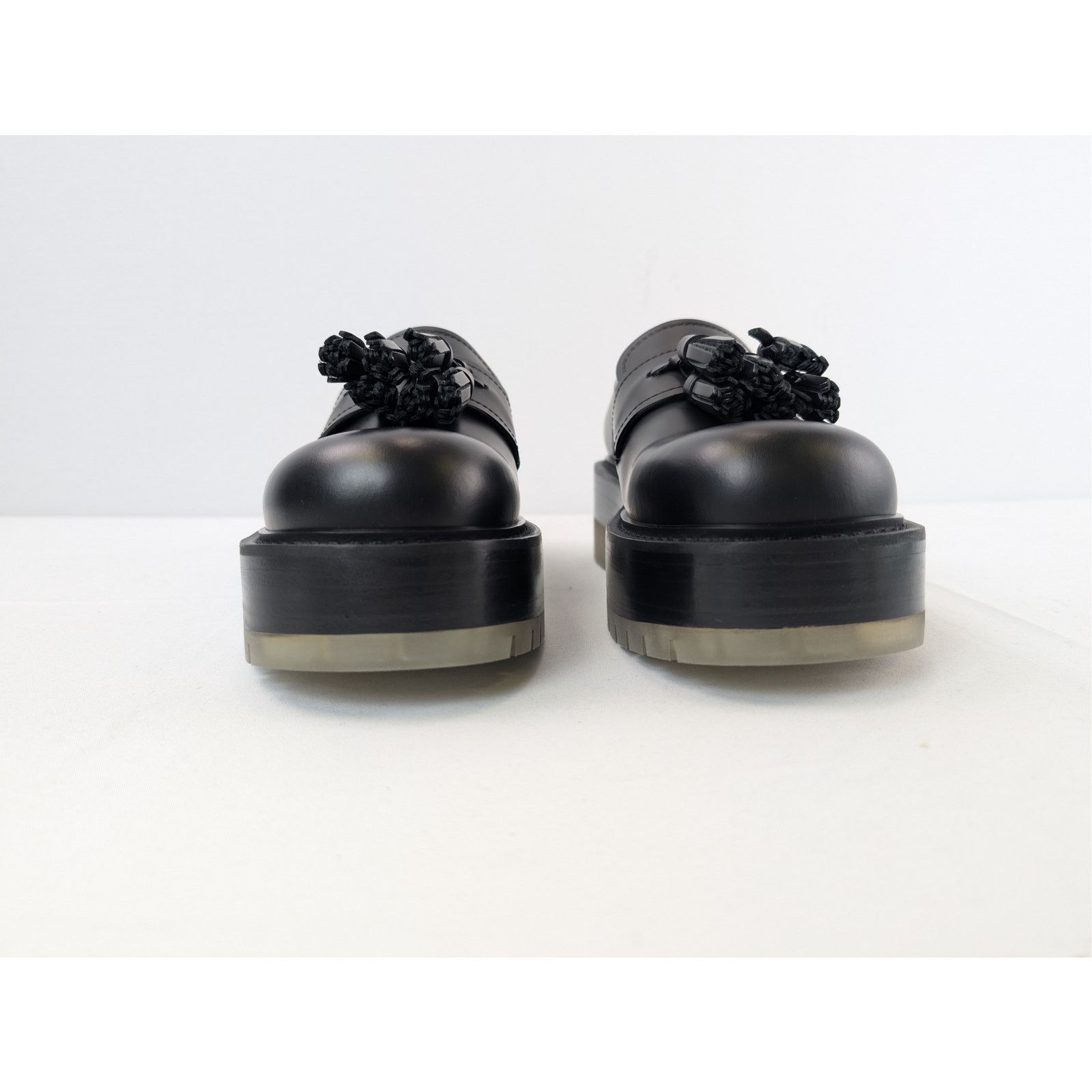 Bottega Veneta o1rshd1 Stilt Tasselled Platform Leather Loafers Boots Black Size US 6.5 / EU 39-40 - 9 Thumbnail