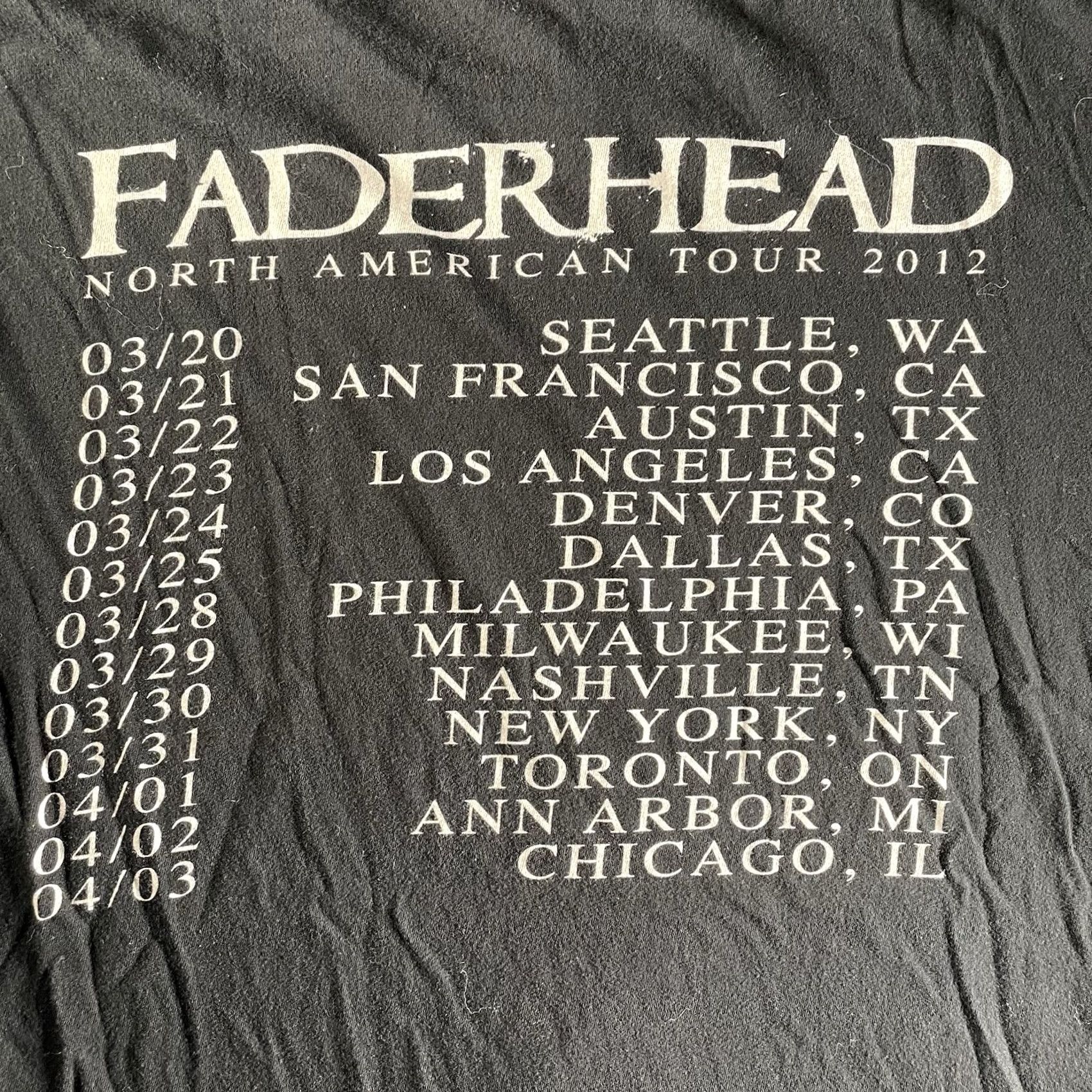 Vintage Faderhead Shirt Men L EDM Music Sam Nordmann 2012 Germany Black T-Shirt Mens Size US L / EU 52-54 / 3 - 8 Thumbnail