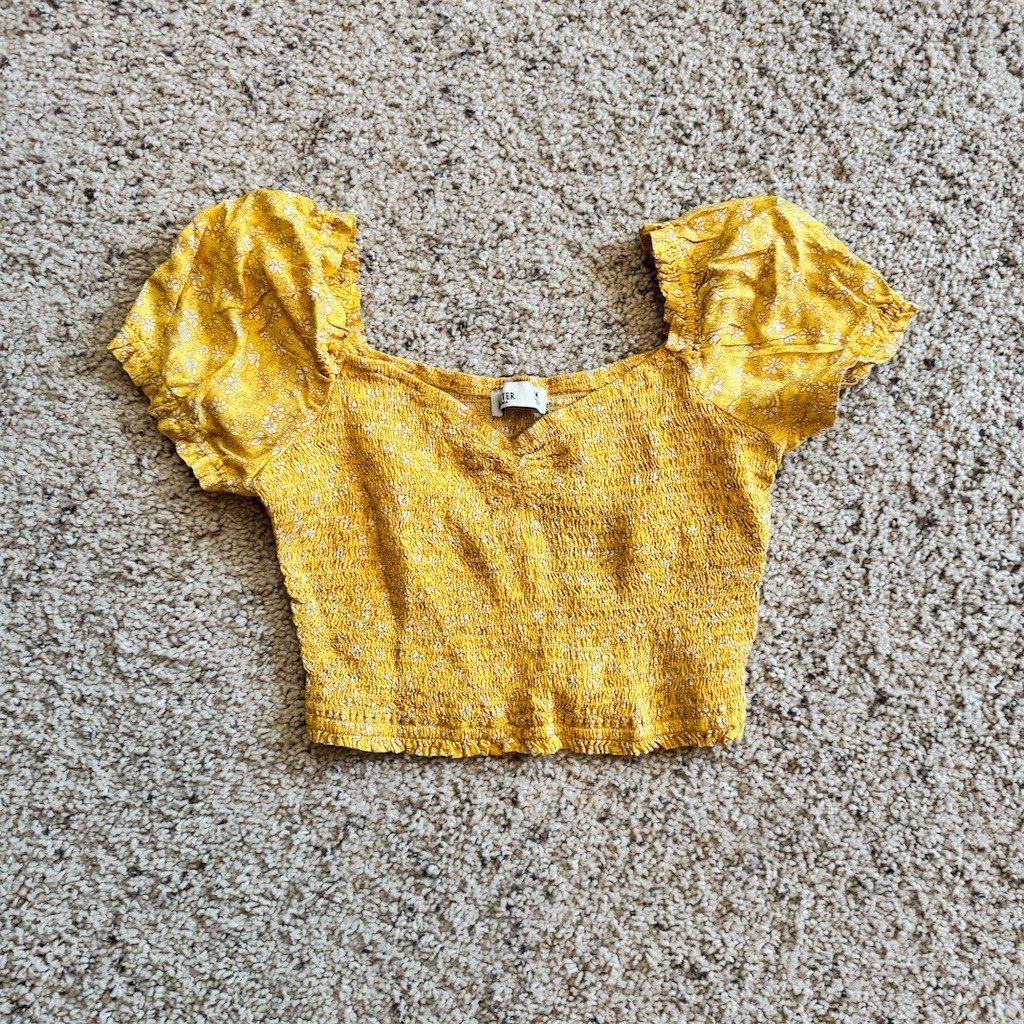 Hollister Hollister 2-Piece Matching Set Womens Size S/M Yellow Flora Size S / US 4 / IT 40 - 2 Thumbnail