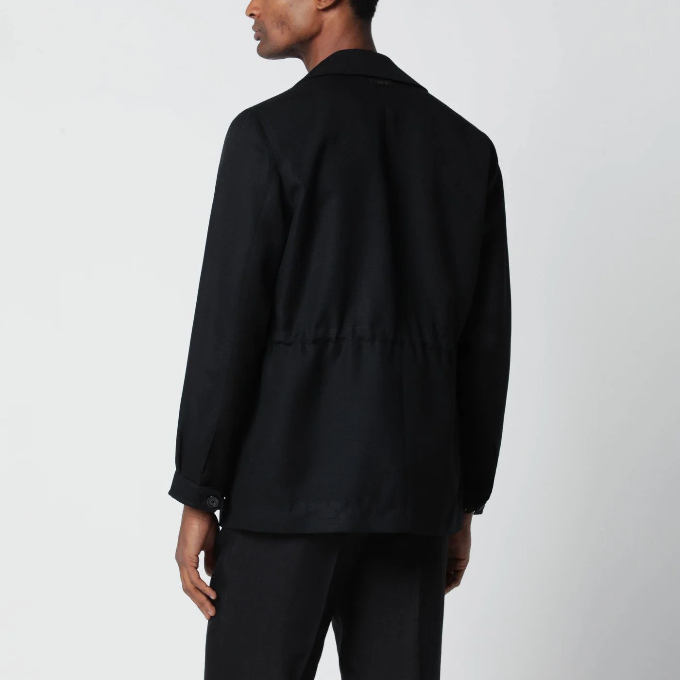 Lardini o1d2blof0526 Viscose and Silk-blend Jacket in Black Size US M / EU 48-50 / 2 - 3 Thumbnail