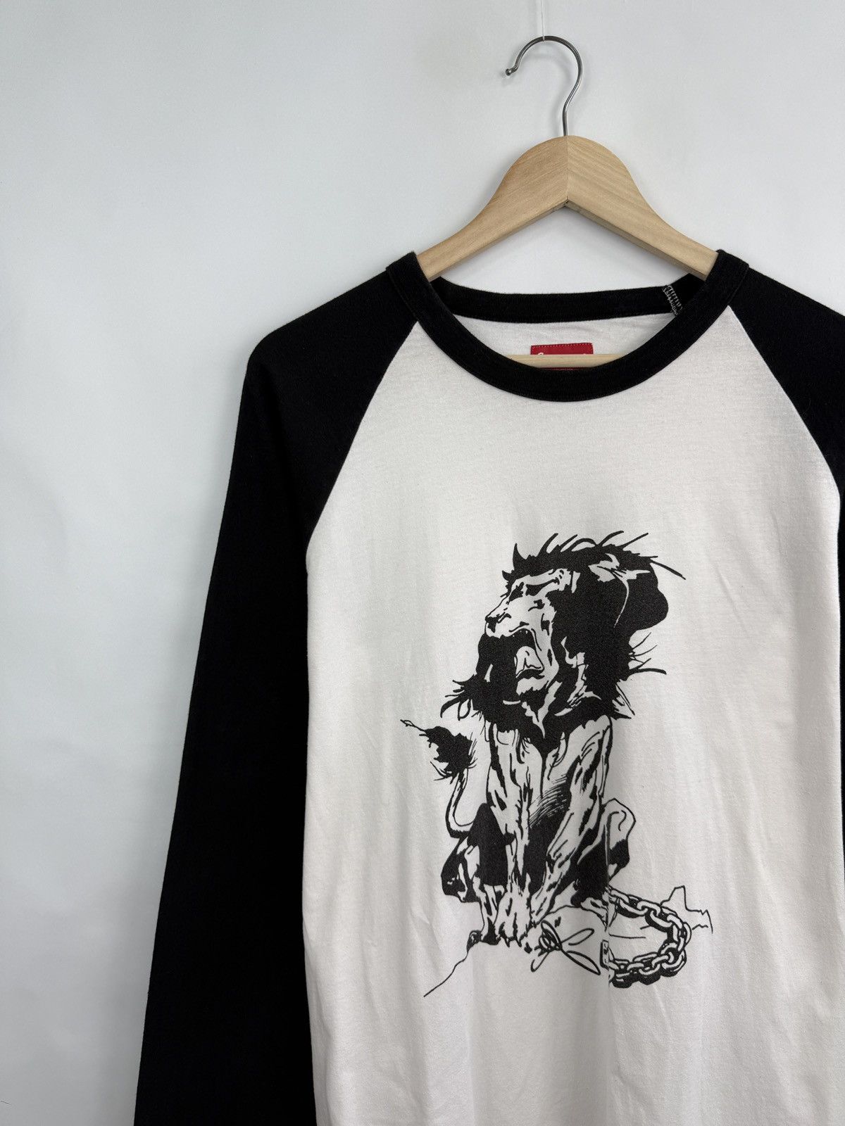 Supreme 🇺🇸 Y2K Supreme Lion Raglan Baseball SS18 Long Sleeve Rare Size US L / EU 52-54 / 3 - 2 Thumbnail