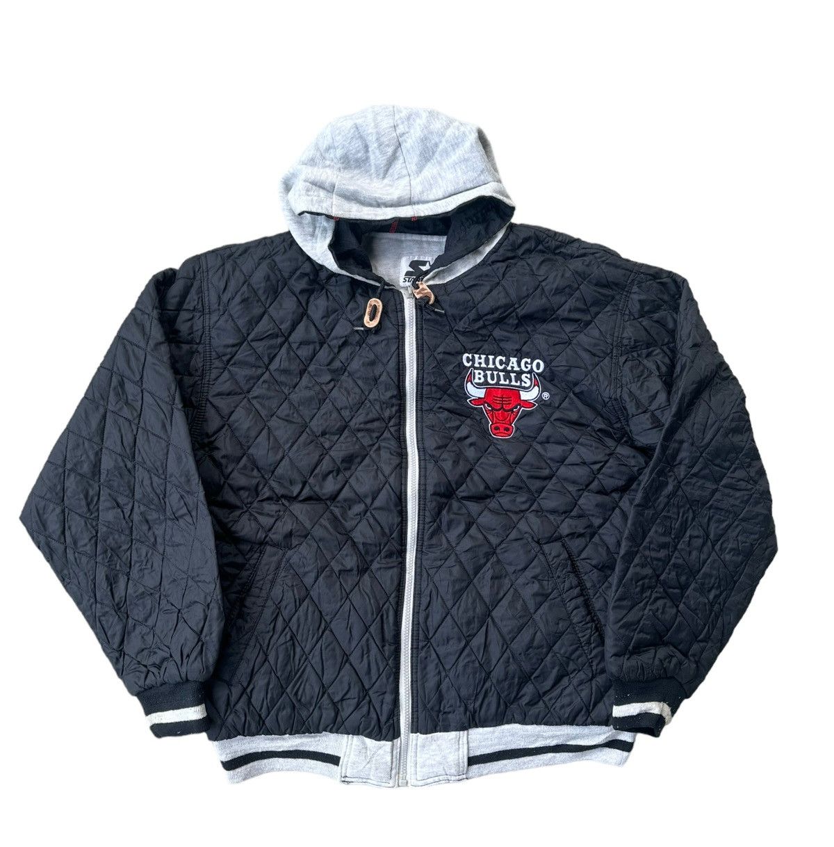 NBA × Starter Vintage NBA Chicago bulls starter reversible jacket hoodie Size US M / EU 48-50 / 2 - 2 Thumbnail