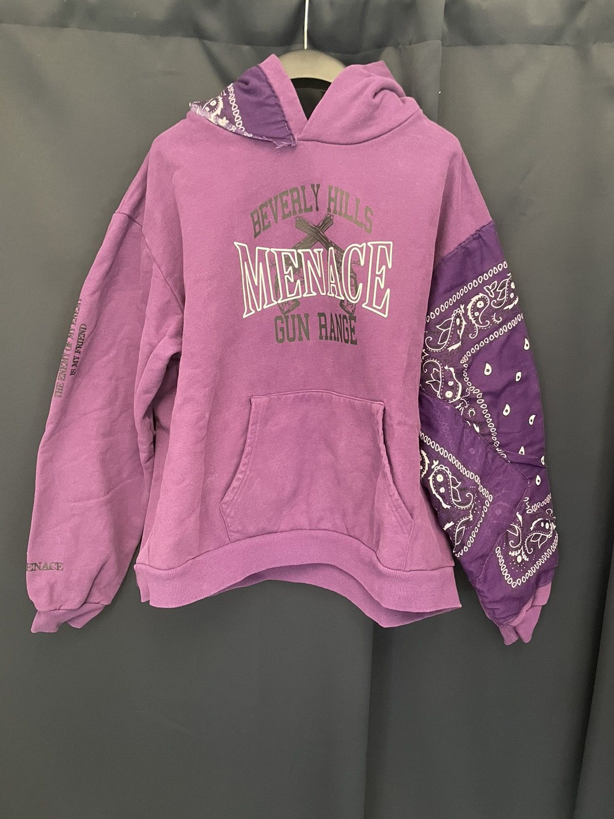image of Menace Beverly Hill Gun Range Hoodie in Purple, Men's (Size Large)