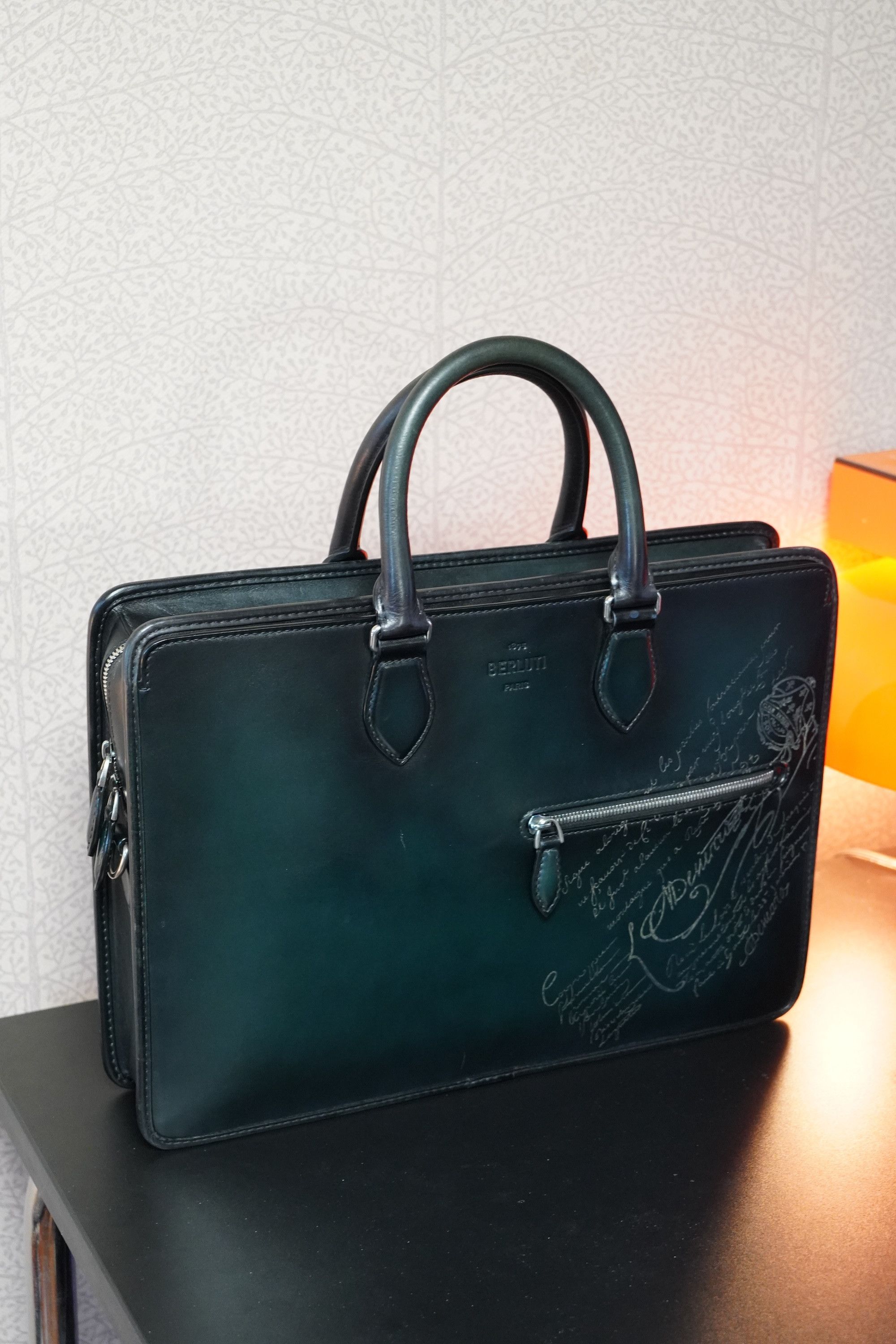 Berluti Berluti Un Jour Neo Scritto Venezia Leather Briefcase Size ONE SIZE - 1 Thumbnail