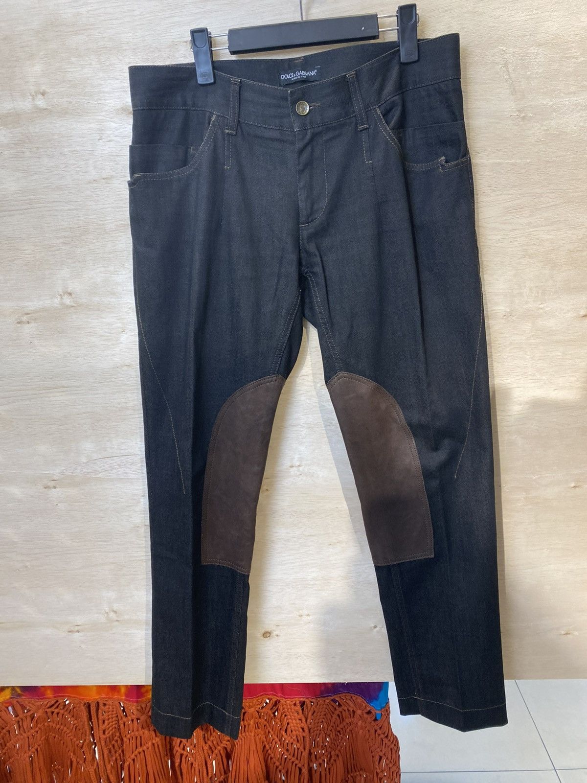 Dolce & Gabbana D&G 14 Classic Leather Patch Denim Size34” Size US 34 / EU 50 - 1 Thumbnail