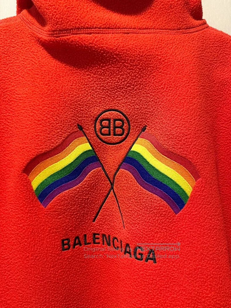 Balenciaga Balenciaga Rainbow flag fleece jacket Size US L / EU 52-54 / 3 - 5 Thumbnail