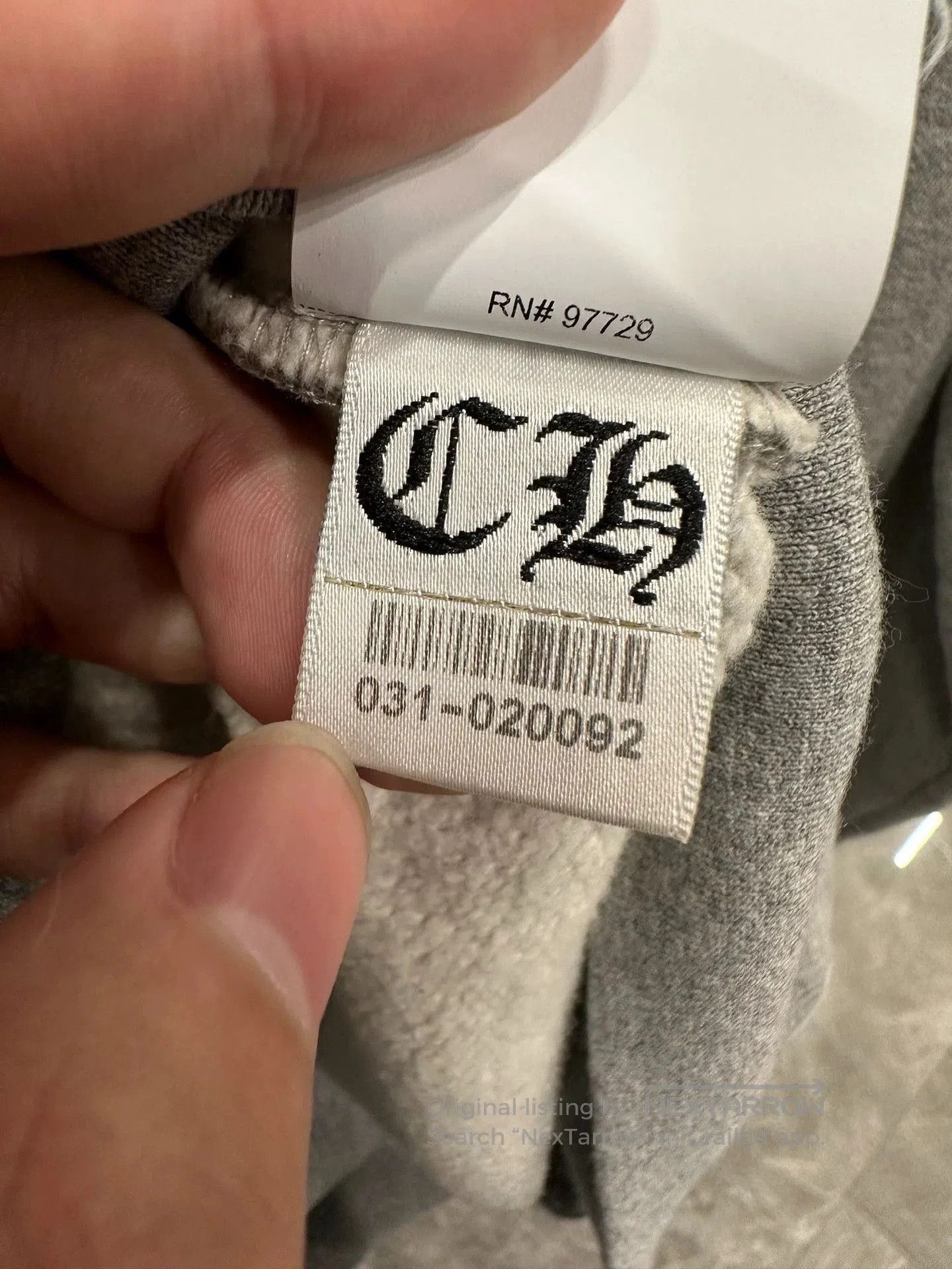 Chrome Hearts chrome hearts gray hooded sweatshirt with patch. Size US L / EU 52-54 / 3 - 7 Thumbnail