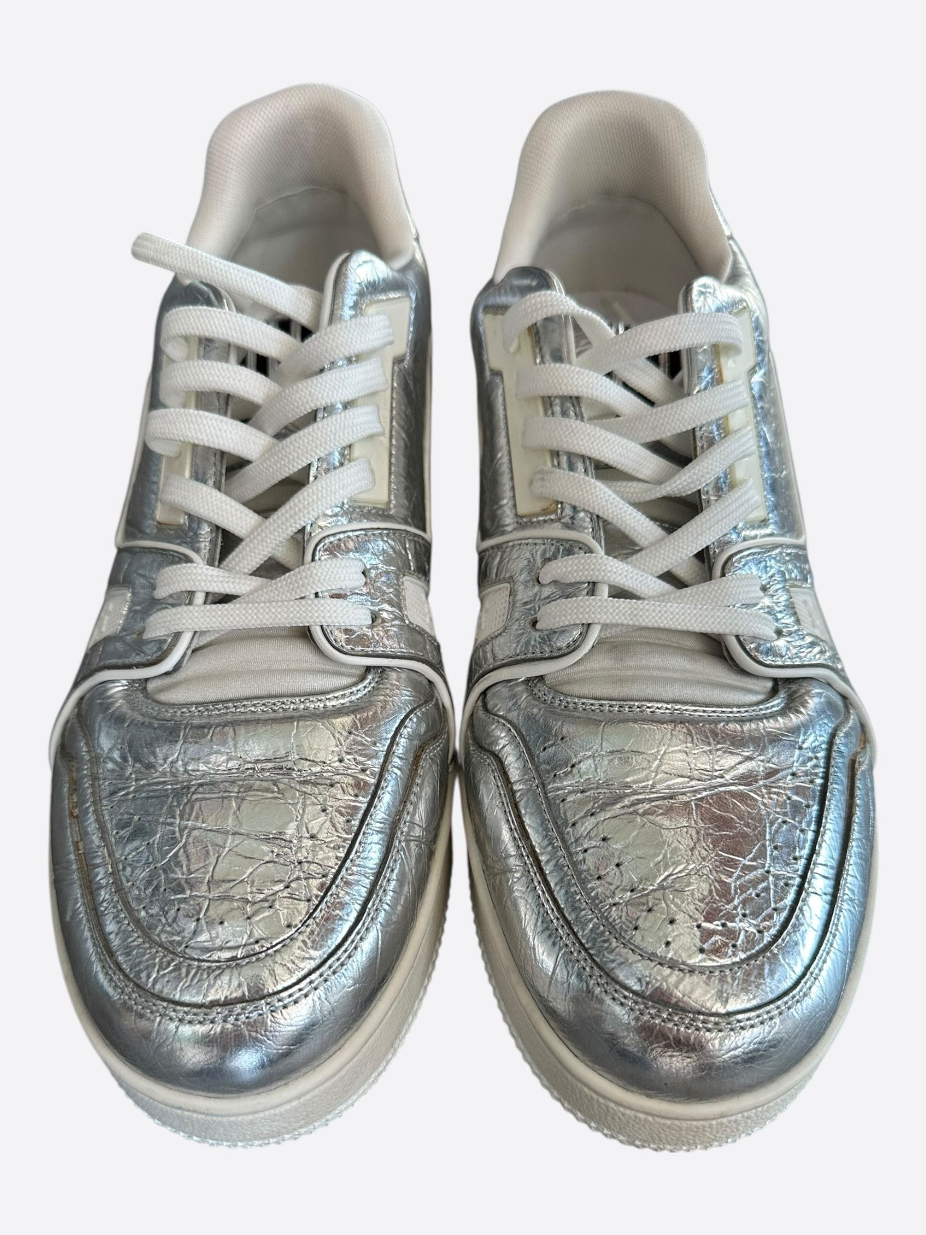 Louis Vuitton Louis Vuitton Silver & Orange Trainers Size US 9 / EU 42 - 2 Thumbnail