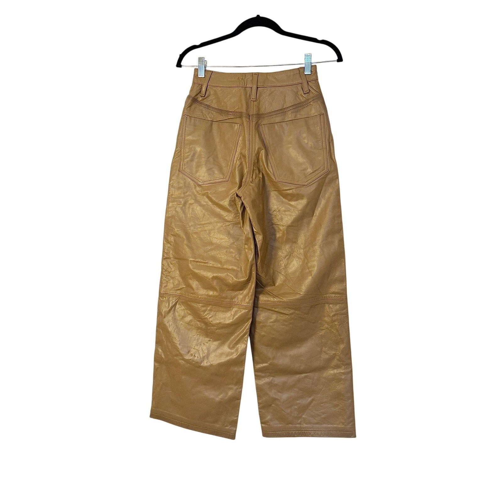 Dries Van Noten Dries Van Noten Patent Women's Leather Straight Pants Size 26" / US 2 / IT 38 - 2 Thumbnail