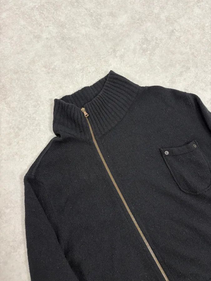 Dolce & Gabbana 2000s Dolce & Gabbana Black Asymmetrical Zip Wool Sweater Size US L / EU 52-54 / 3 - 5 Thumbnail