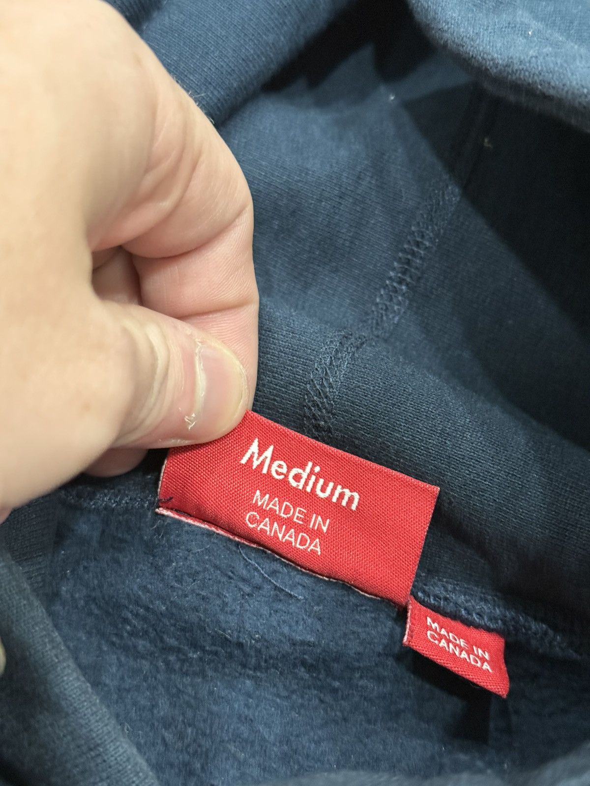 Supreme Supreme FW12 Box Logo Hoodie- Red on Navy Size US M / EU 48-50 / 2 - 8 Thumbnail
