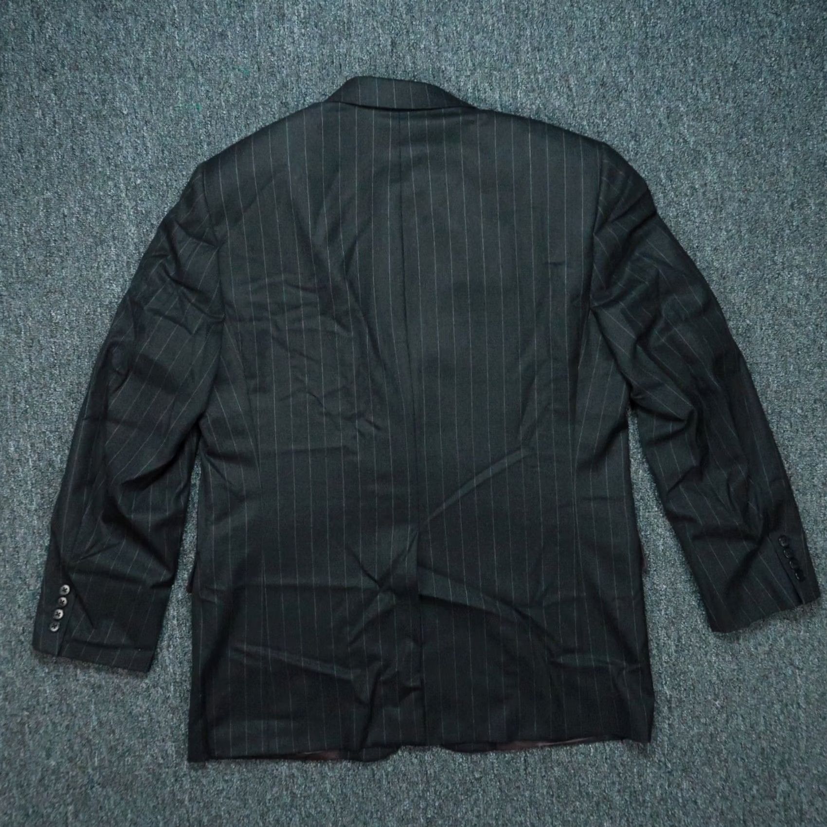 Vintage VINTAGE Hickey Freeman Blazer Men 42R Gray Worsted Wool Striped Pinstripe Jacket Size 42R - 6 Thumbnail