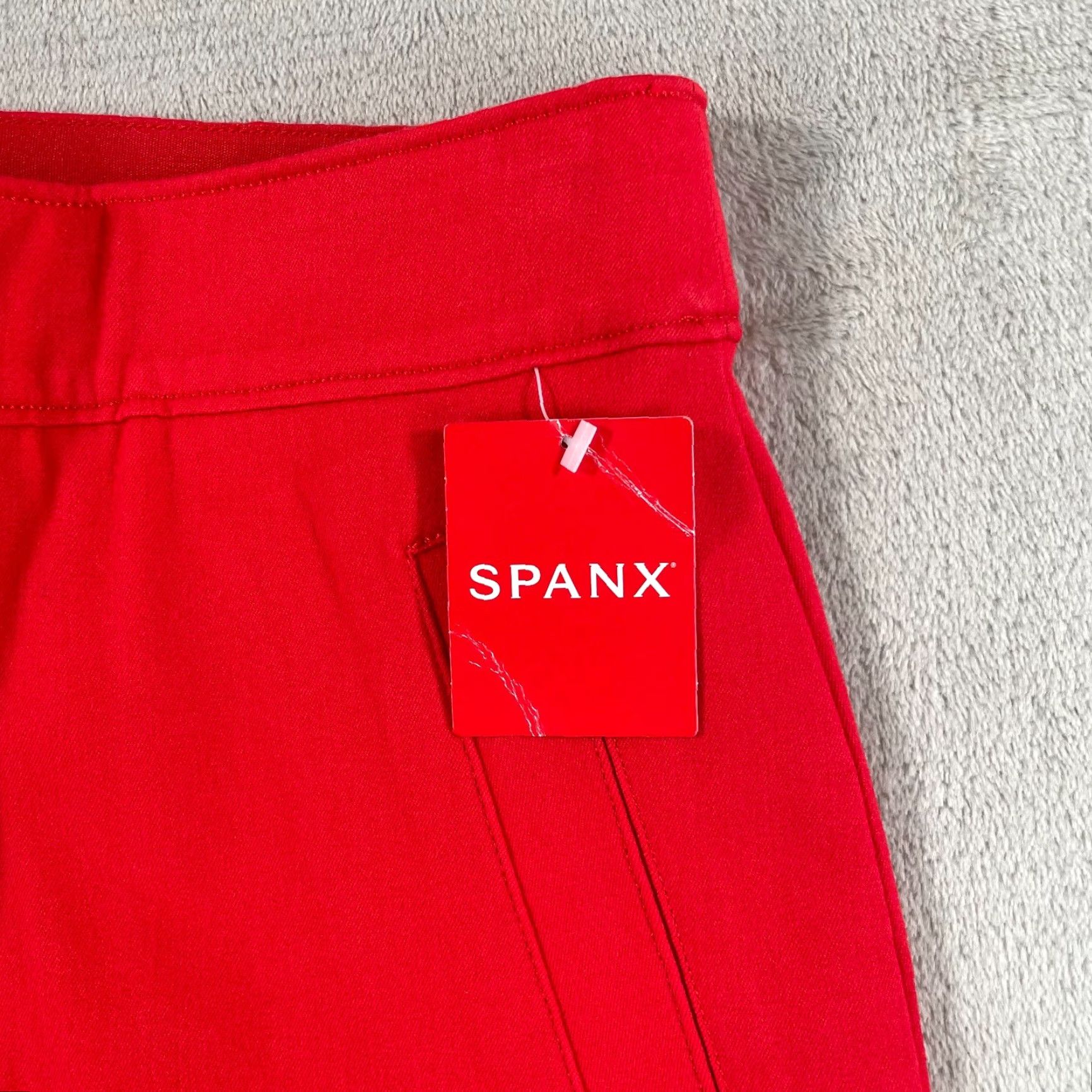 Spanx SPANX On-the-Go Cropped Wide-Leg Pants True Red NWT Small Shaping Pull-On Size 28" / US 6 / IT 42 - 4 Thumbnail