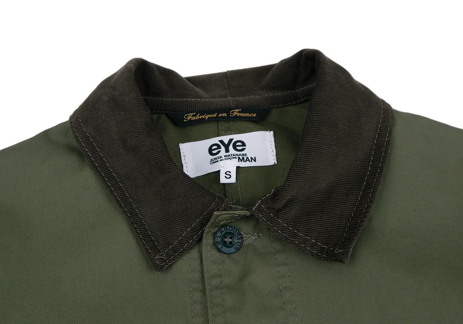 Junya Watanabe Olive Work Jacket with French Fabric, Size S Size US S / EU 44-46 / 1 - 4 Thumbnail