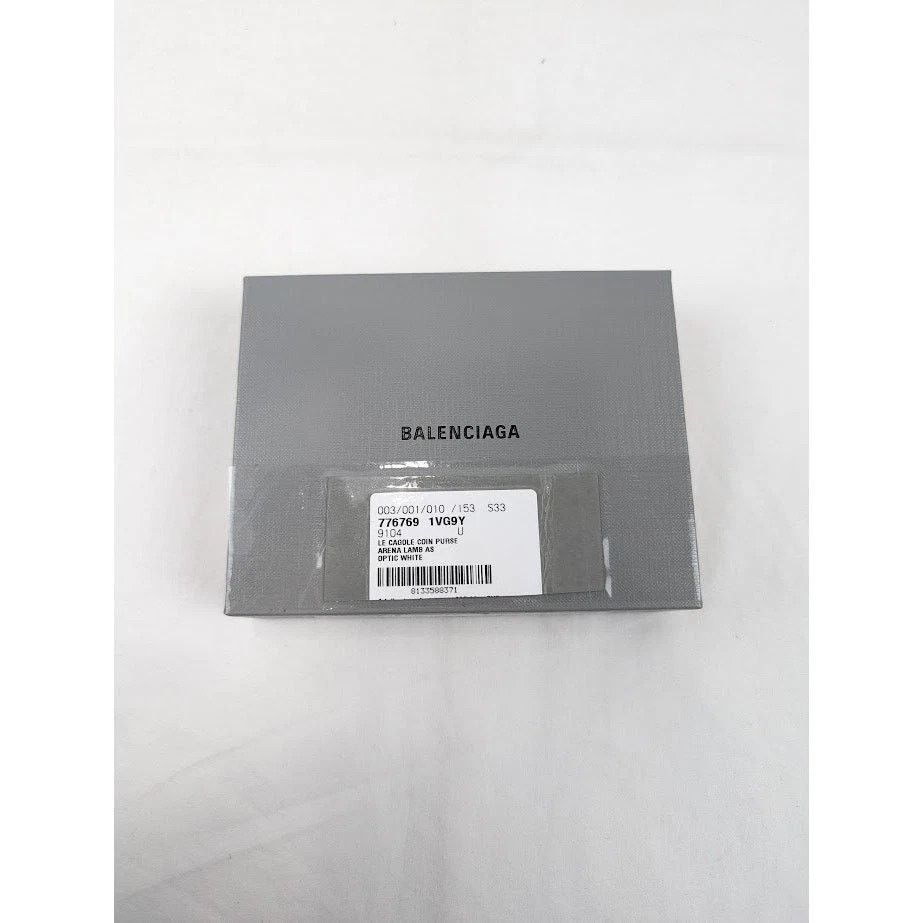 Balenciaga o1rshd1 Size: OS / Le Cagole Coin Purse in Optic White Size ONE SIZE - 9 Thumbnail