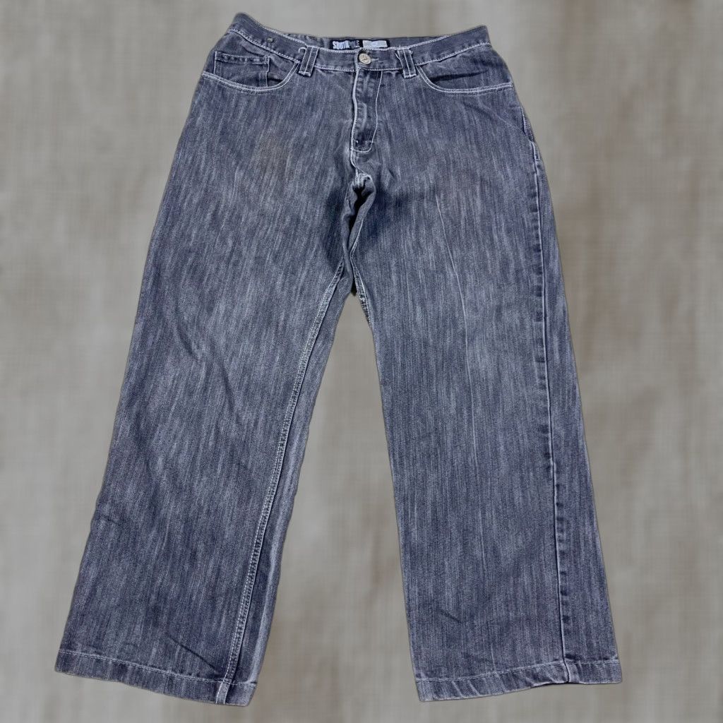 Southpole VINTAGE Southpole Jeans Men 36x29 Gray Denim Baggy Loose Fit 5-Pocket Wide-Leg Work Grunge jeans Mens Size US 36 / EU 52 - 1 Thumbnail
