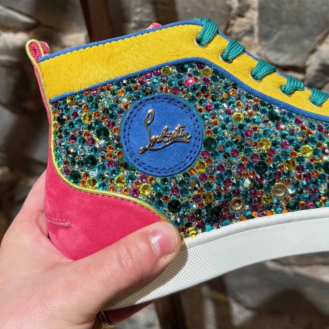 Christian Louboutin Christian Louboutin Louis Strass Rainbow Swarvoski Sneakers Size US 8 / EU 41 - 10 Thumbnail