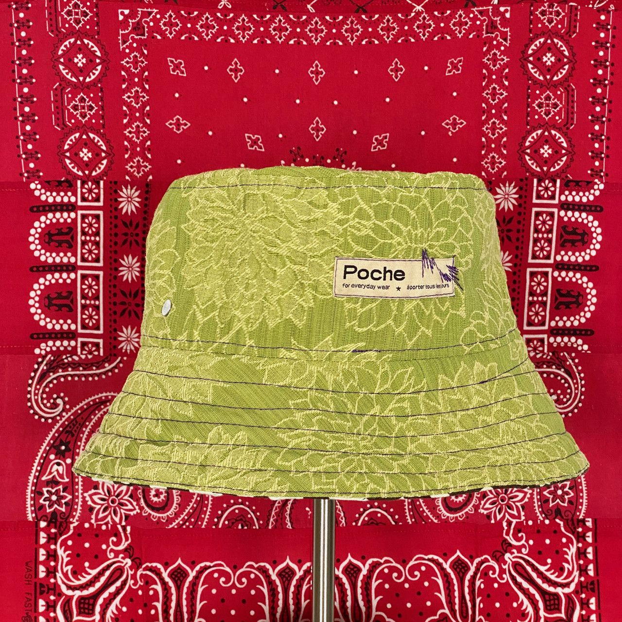 Poche Studio POCHE STUDIO HANDMADE REVERSIBLE BUCKET HAT Size ONE SIZE - 3 Thumbnail