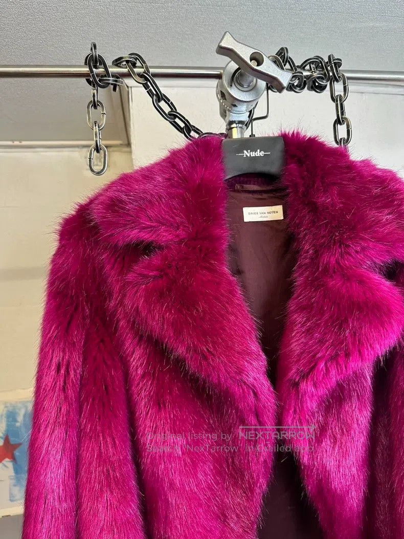 Dries Van Noten Dries Van Noten Dragon Fruit Fake Fur Size M / US 6-8 / IT 42-44 - 2 Thumbnail
