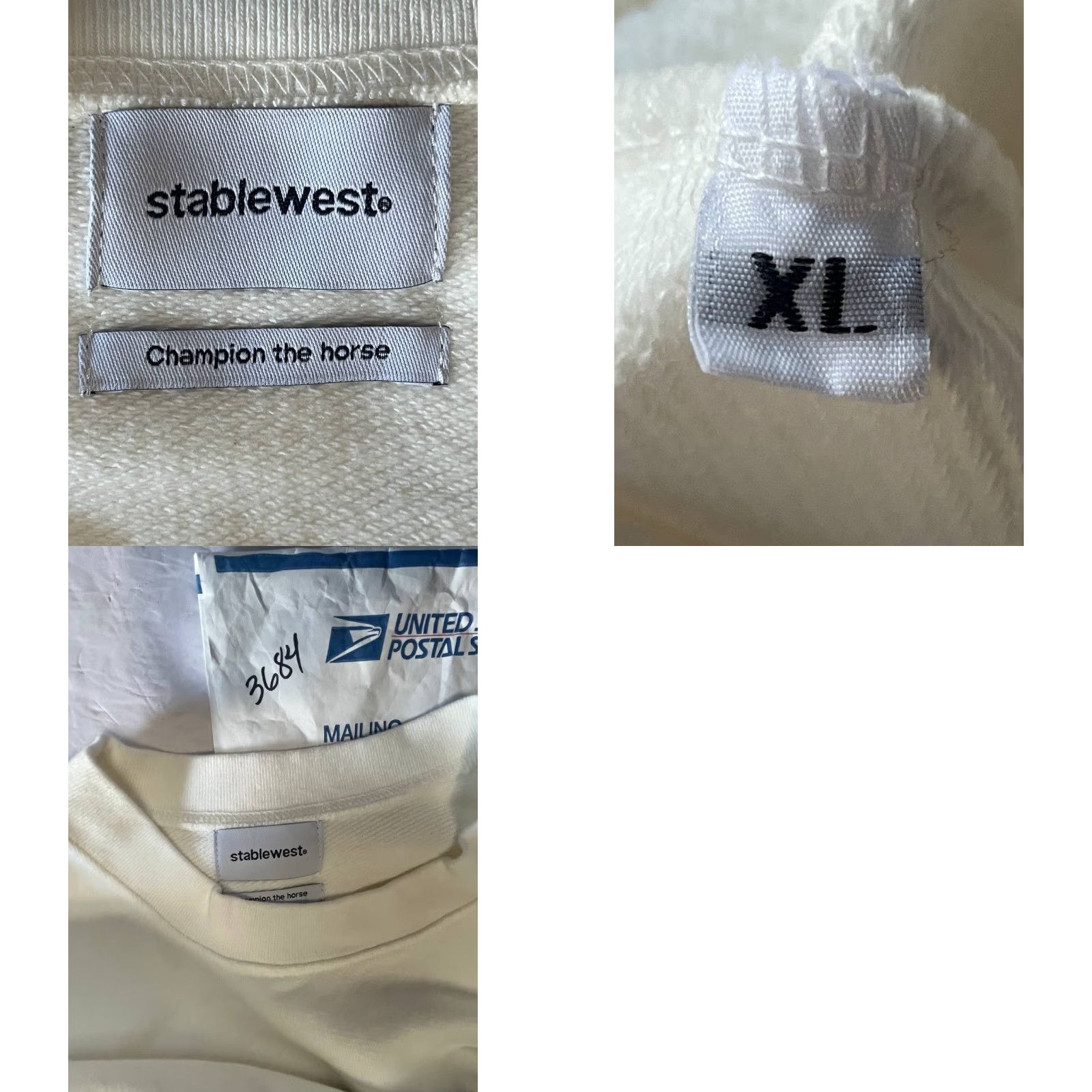 Champion Stablewest Sweatshirt Horse Equestrian White Men's XL Dream Pullover Size XL Size US XL / EU 56 / 4 - 8 Thumbnail