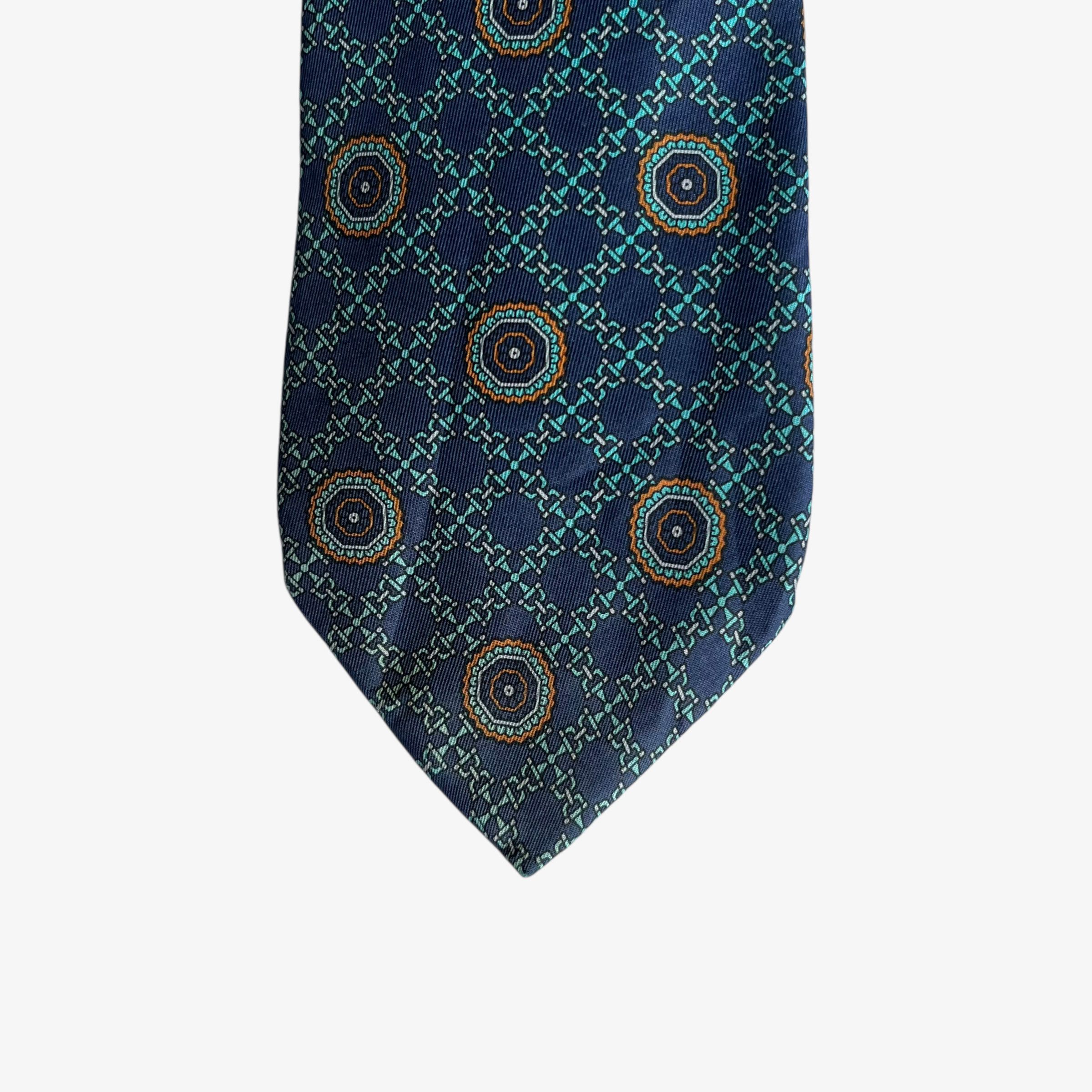 Pierre Balmain Vintage 80s Balmain Abstract Geometric Horsebit Silk Tie Size ONE SIZE - 5 Thumbnail