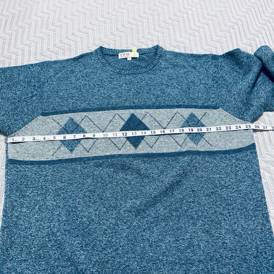Vintage Vintage lambswool 90s blue sweater Size US L / EU 52-54 / 3 - 6 Thumbnail