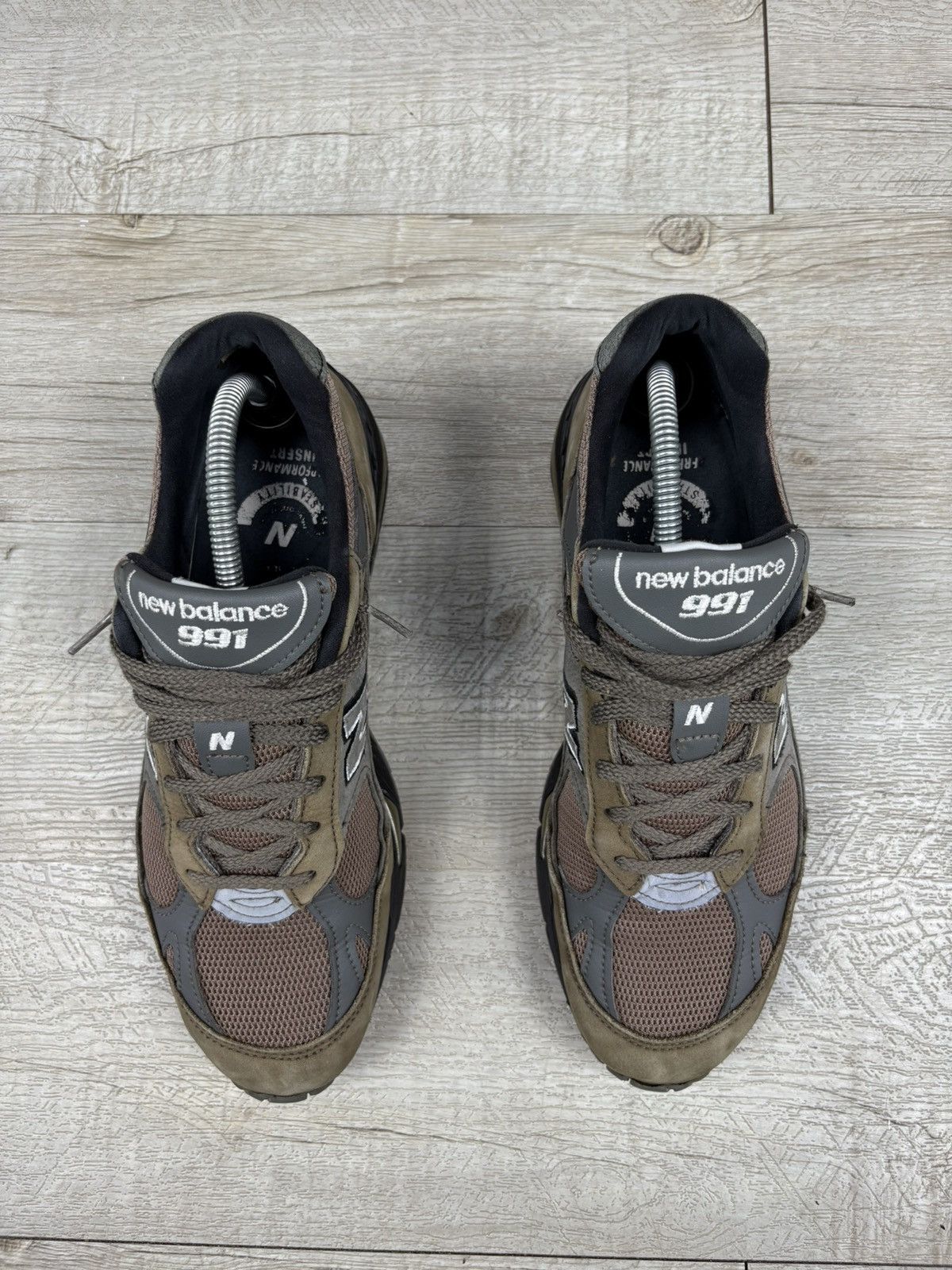 New Balance Rare 991 Made in England Khaki Sneakers Lace-Up Shoes Low-Top Trainers Size US 10 / EU 43 - 5 Thumbnail
