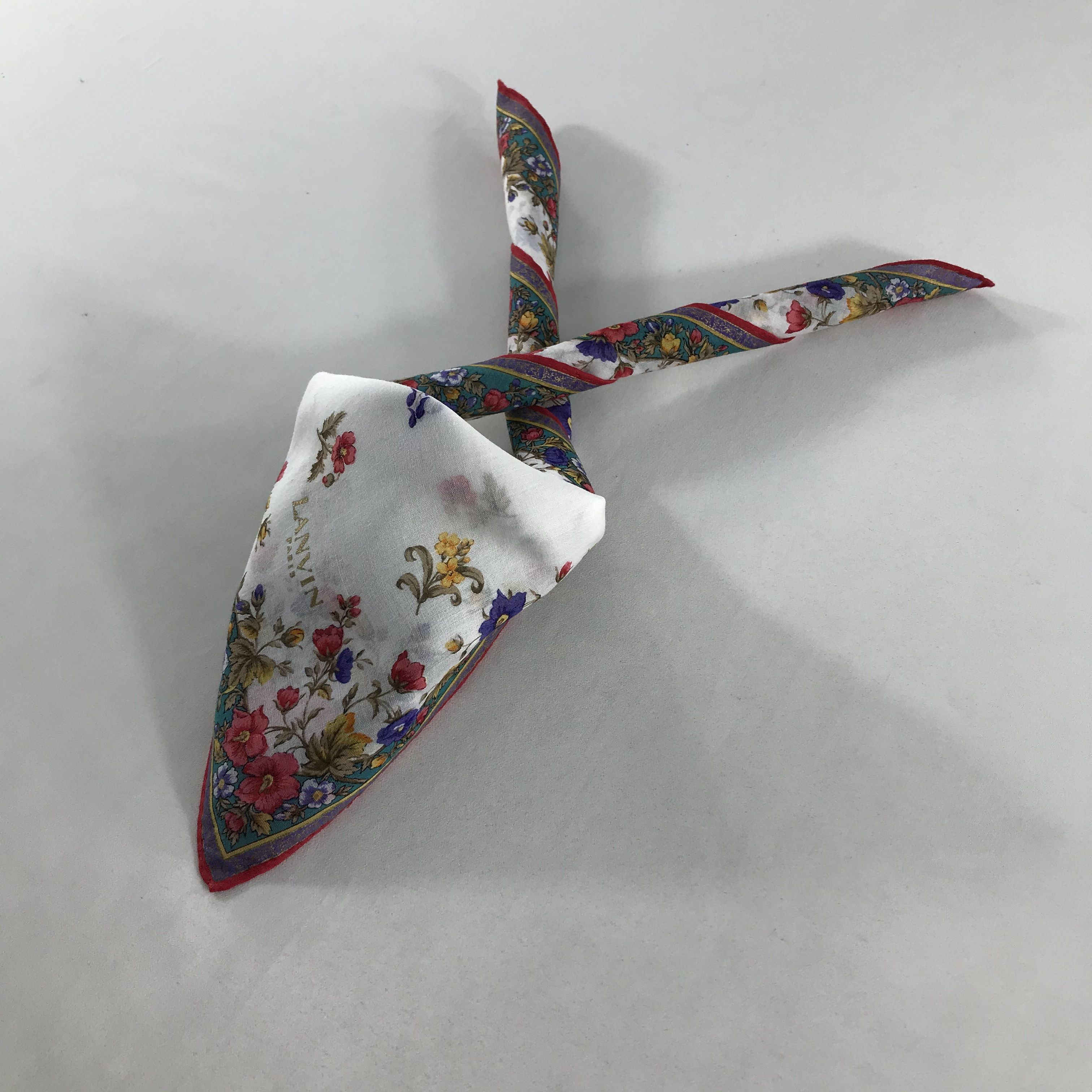Lanvin Lanvin Floral Handkerchief Neckerchief Bandana H45 Size ONE SIZE - 3 Thumbnail