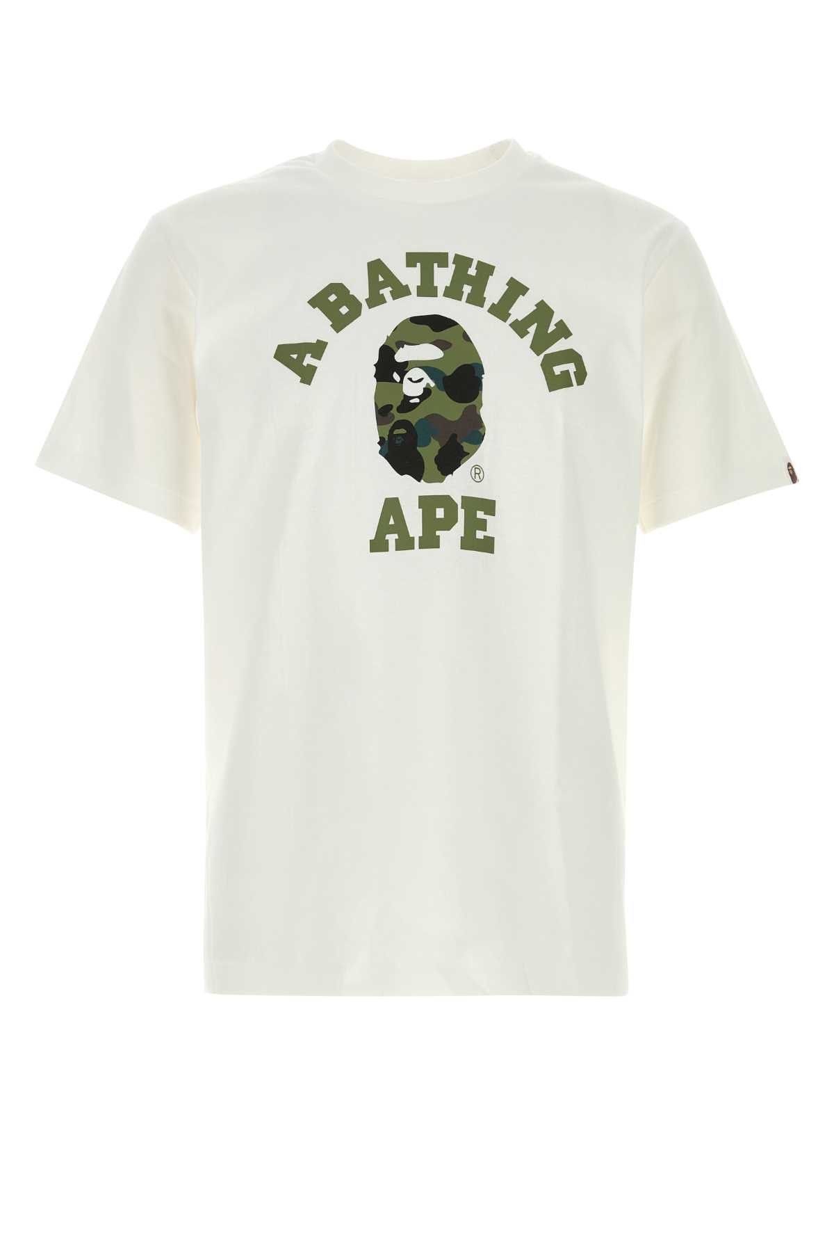 Bape White Cotton 1St Camo T-Shirt Size US S / EU 44-46 / 1 - 1 Thumbnail
