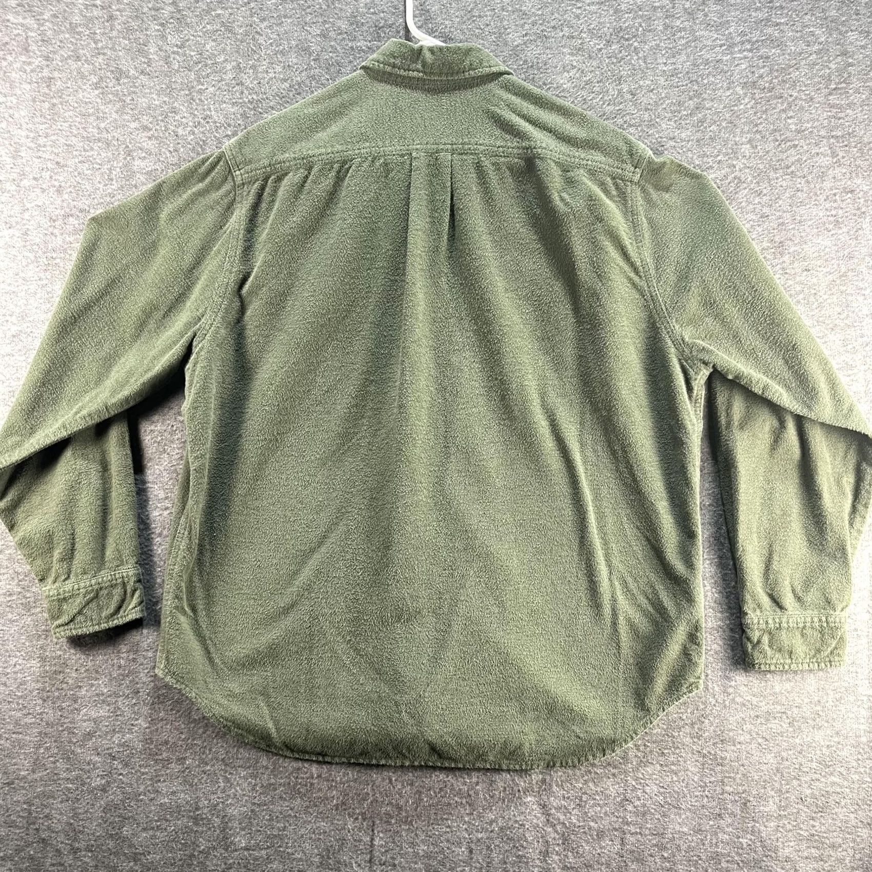 Eddie Bauer Eddie Bauer Fleece Shirt Jacket Mens Large Olive Green Button Front Shacket Size US L / EU 52-54 / 3 - 4 Thumbnail