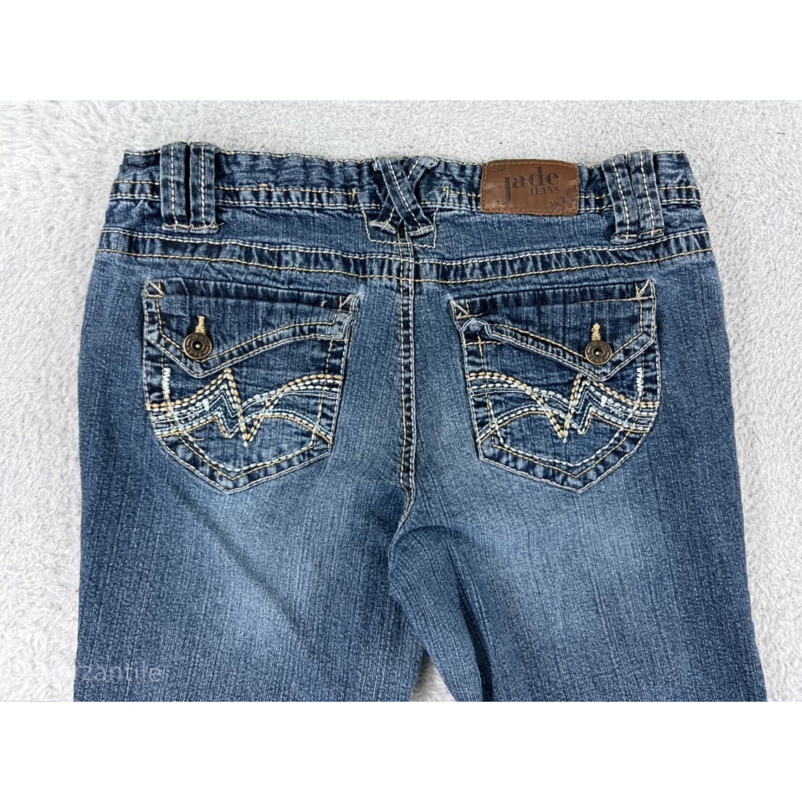 Denime Jade Jeans Blue Denim 9 Womens Low Rise Distressed Capri Cotton Size 30" / US 8 / IT 44 - 2 Thumbnail
