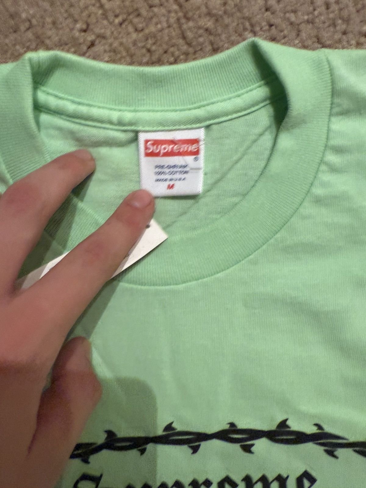 Supreme SUPREME ETERNAL TEE SS17 BRAND NEW UNWORN MINT GREEN Size US M / EU 48-50 / 2 - 5 Thumbnail