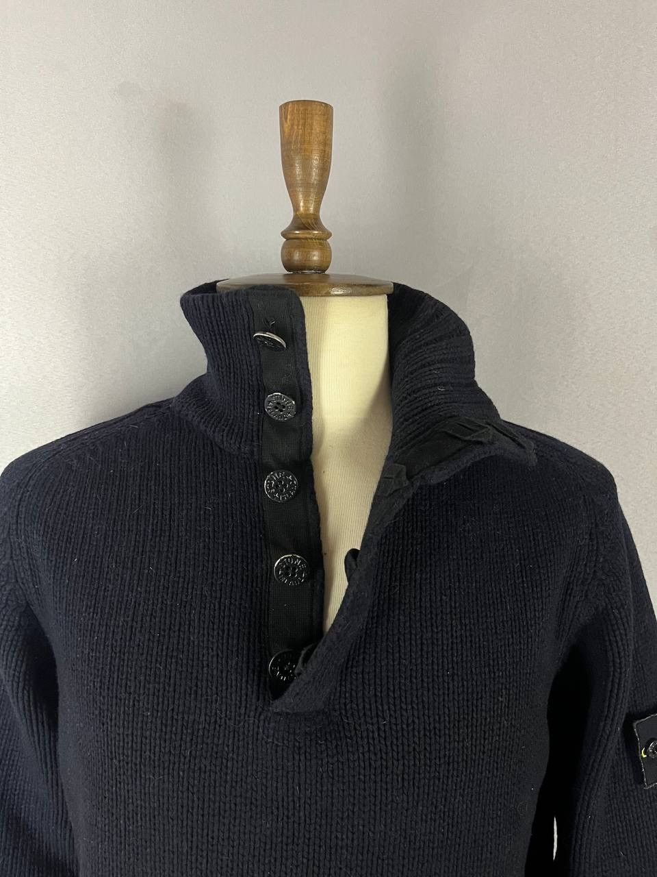 Stone Island Stone Island Sweater Wool Navy Size US L / EU 52-54 / 3 - 3 Thumbnail