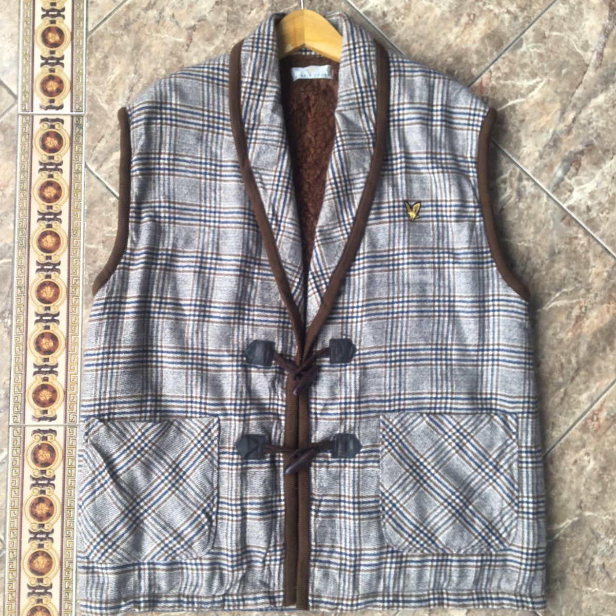 Lyle & Scott × Vintage Vtg Lyle & scott wool sherpa vest Size US M / EU 48-50 / 2 - 1 Thumbnail