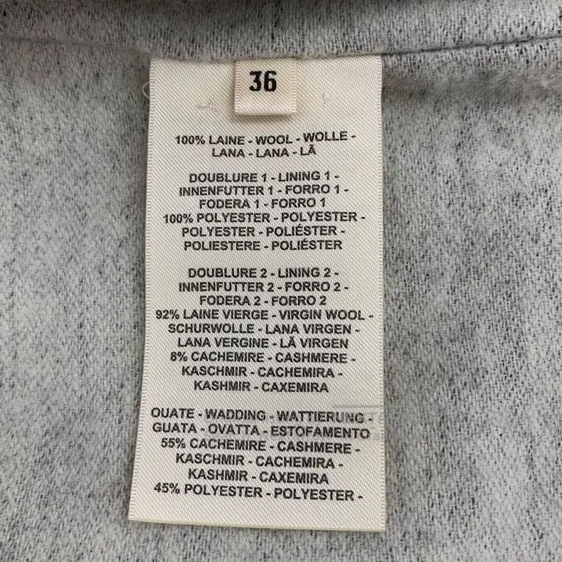 Hermes Hermes Light Blue Cashmere Lapel Long Sleeve Short Coat Size XS / US 0-2 / IT 36-38 - 8 Thumbnail