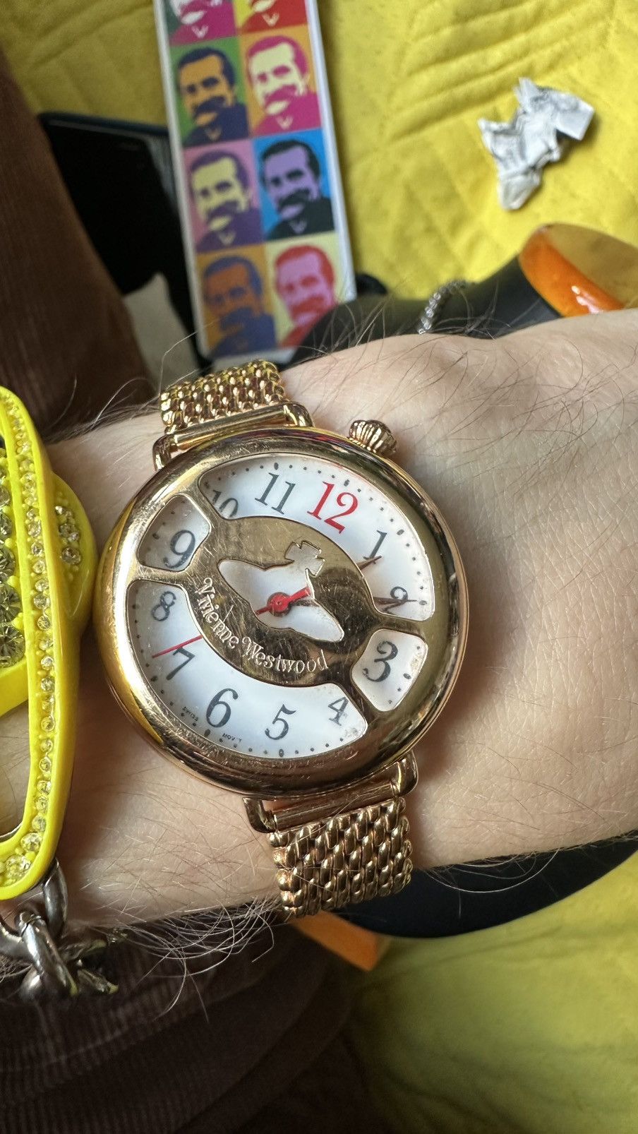 cage Watch Quartz Dial Gold Vivienne Westwood, Women's
