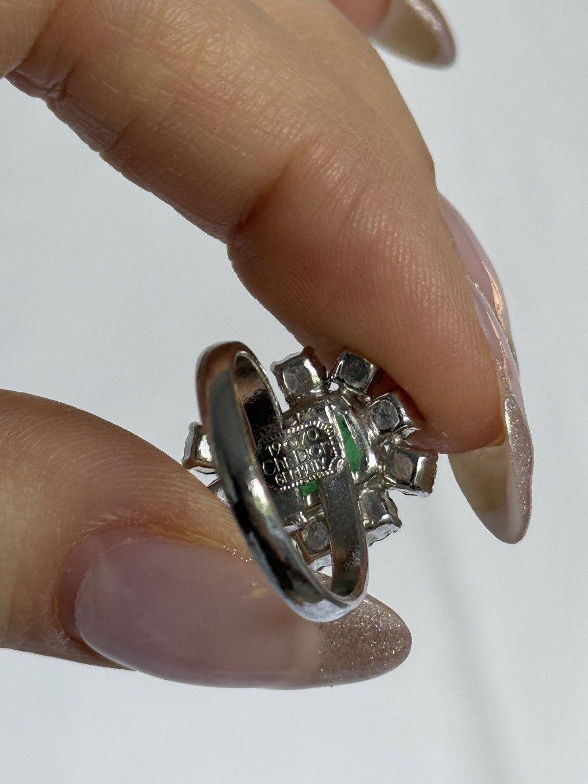 Dior Christian Dior Extremly Rare Ring Green Stone and crystals Size ONE SIZE - 7 Thumbnail