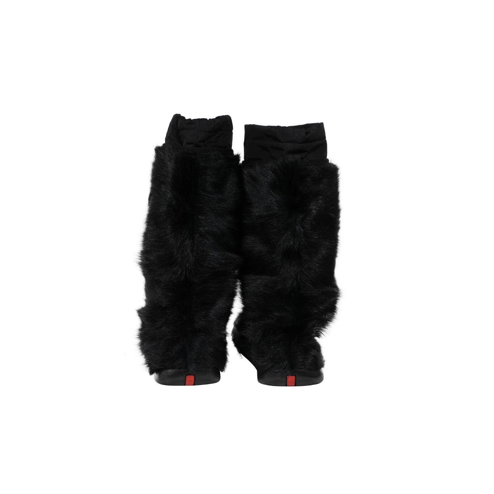 Prada Goat Fur High Top Sneaker Boots Black Fuzzy Size US 10 / EU 43 - 4 Thumbnail