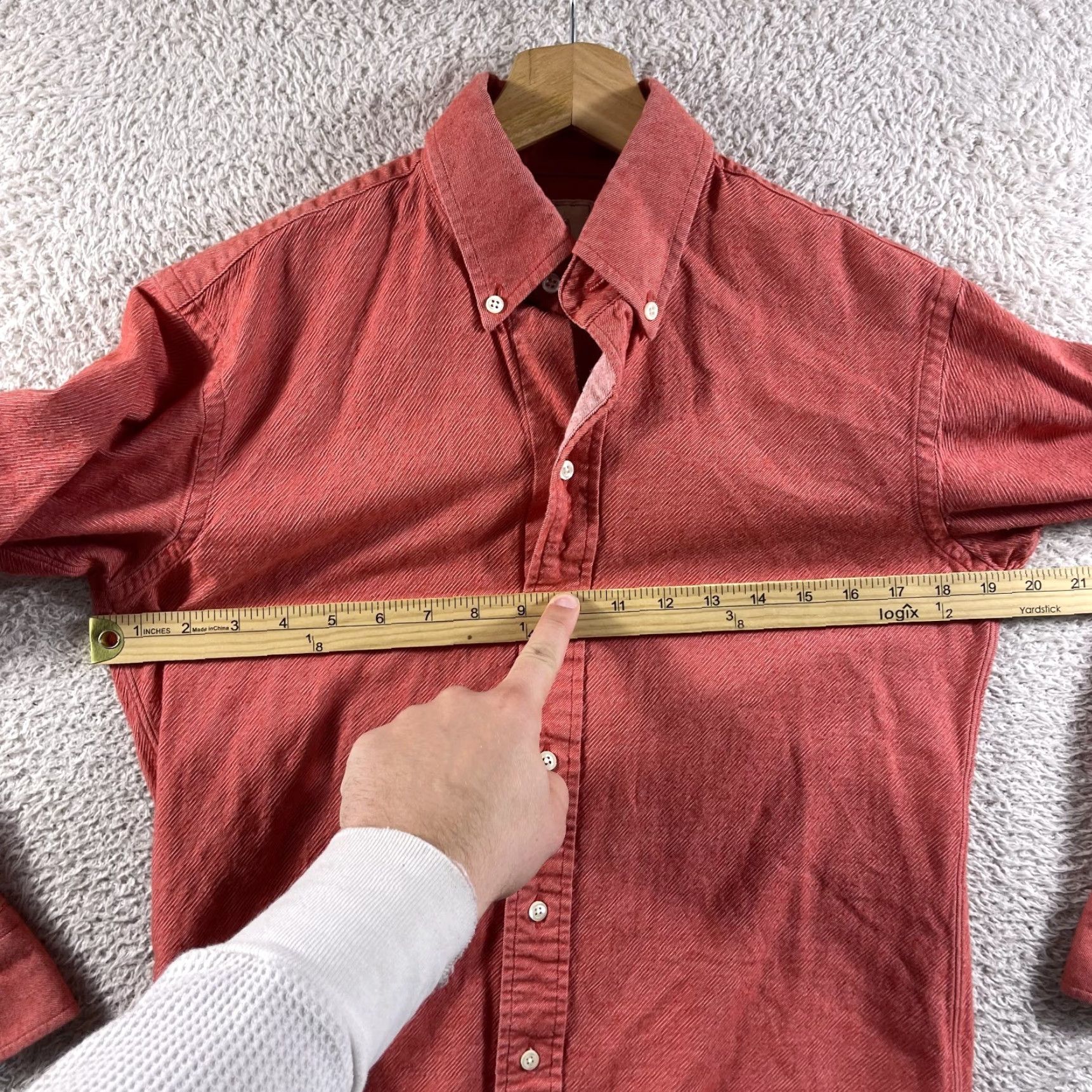 Vintage Ole Mason Jar Shirt Mens Small Red Button-Up Long Sleeve Made in USA Workwear Size US S / EU 44-46 / 1 - 7 Thumbnail
