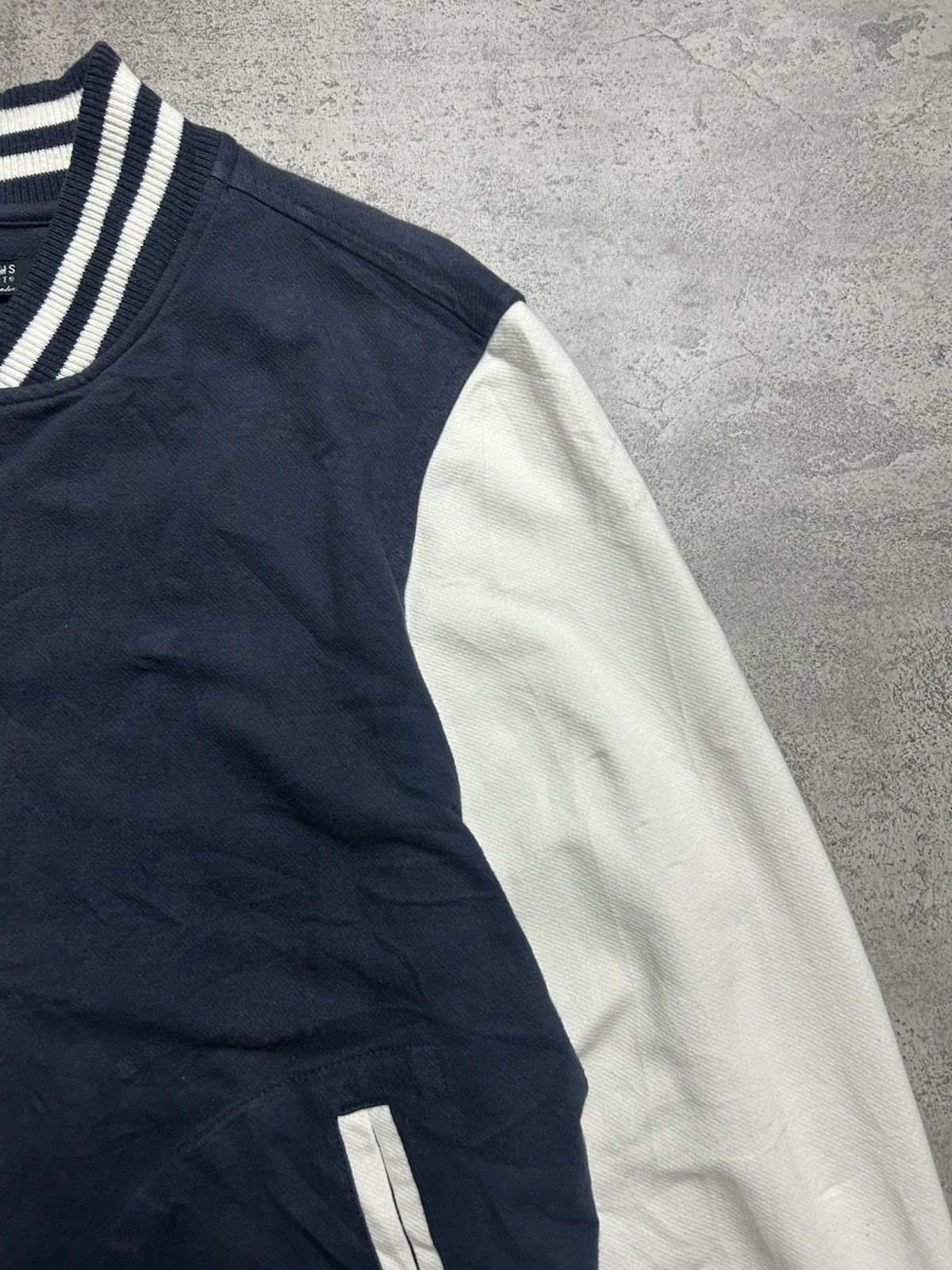 Beams Japan 2000s Beams Varsity Jacket Navy Size US M / EU 48-50 / 2 - 2 Thumbnail