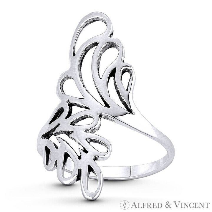 Other Branch & Leaf Charm Boho Ring in .925 Sterling Silver Size ONE SIZE - 1 Preview