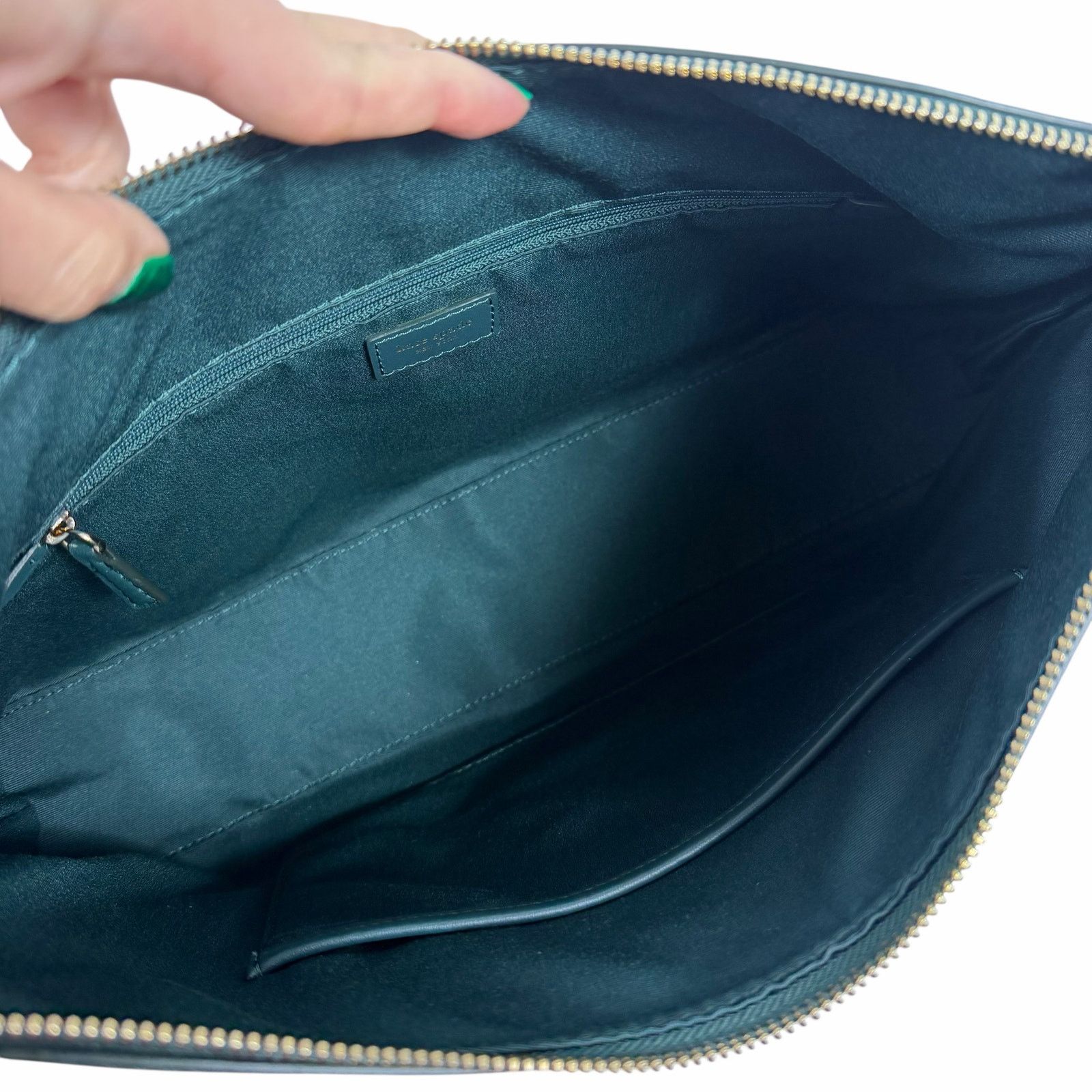 Kate Spade Kate Spade Loop Large Shoulder Bag Pebble Leather Green Size ONE SIZE - 10 Thumbnail