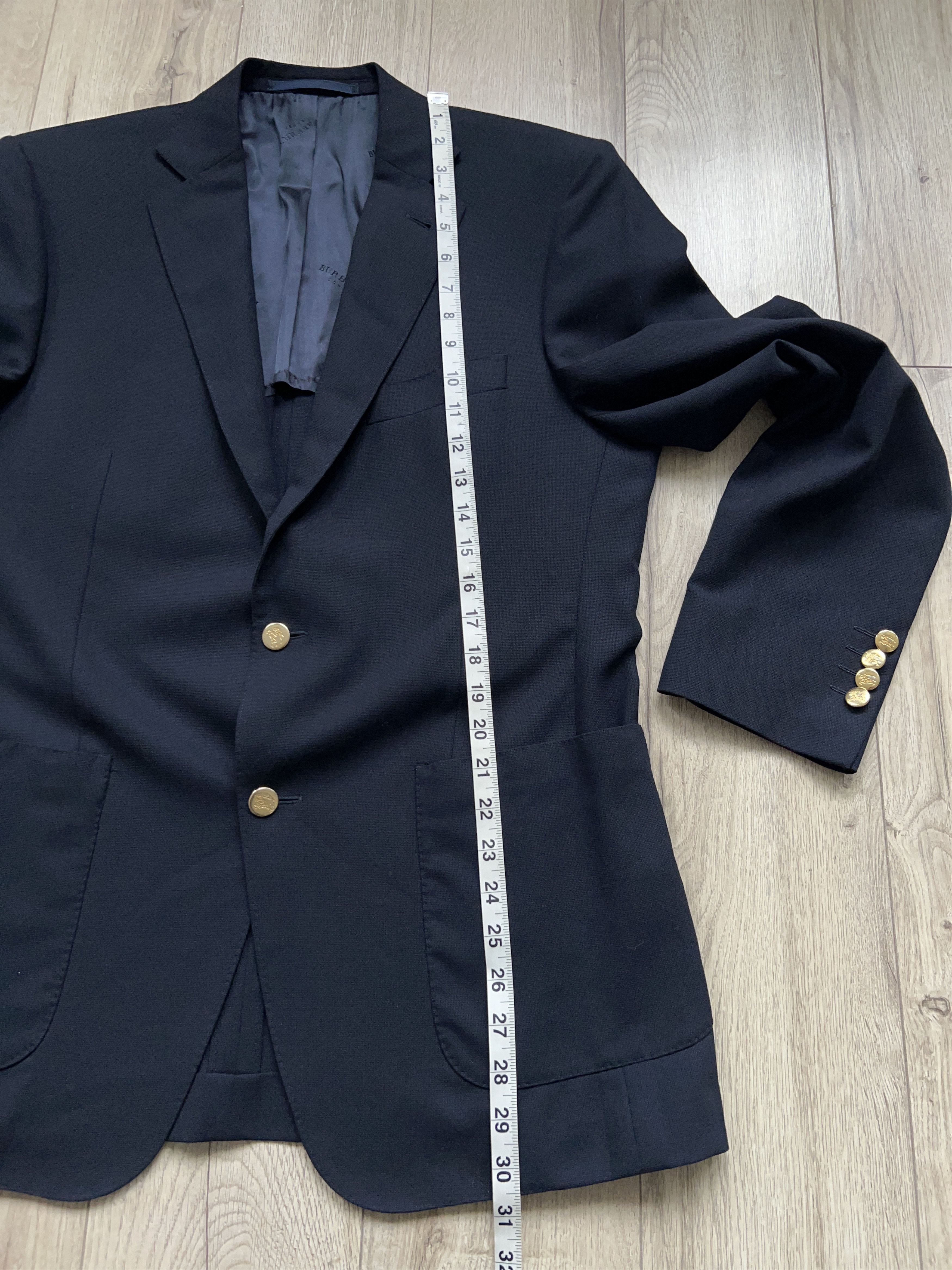Japanese Brand × Vintage Mens London Gold Metal Buttons Lightweight Blazer Sport Coat Size 40R - 7 Thumbnail