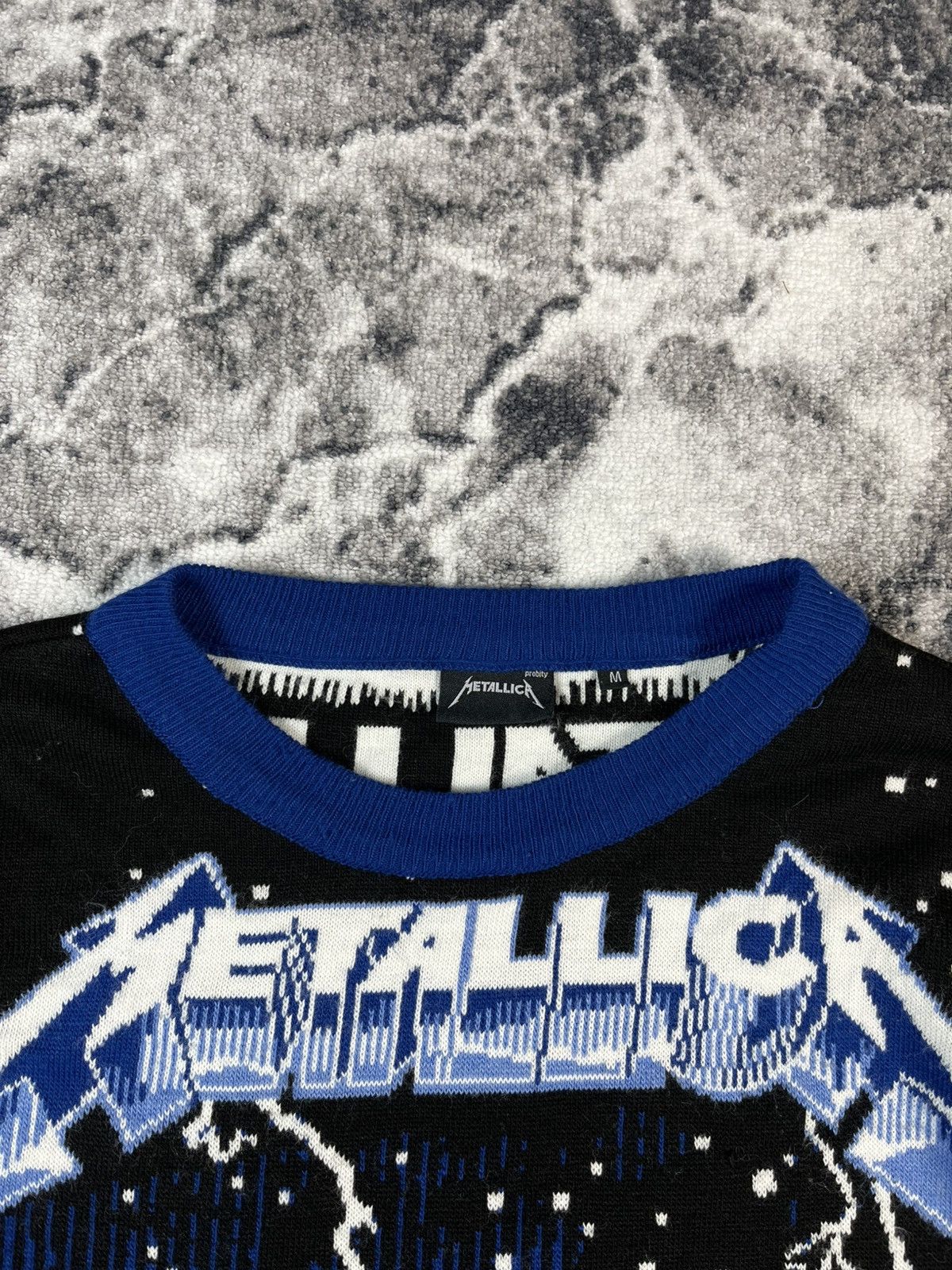 Metallica Metallica Knit Sweater Blue Lightning Probit L Size US L / EU 52-54 / 3 - 5 Thumbnail