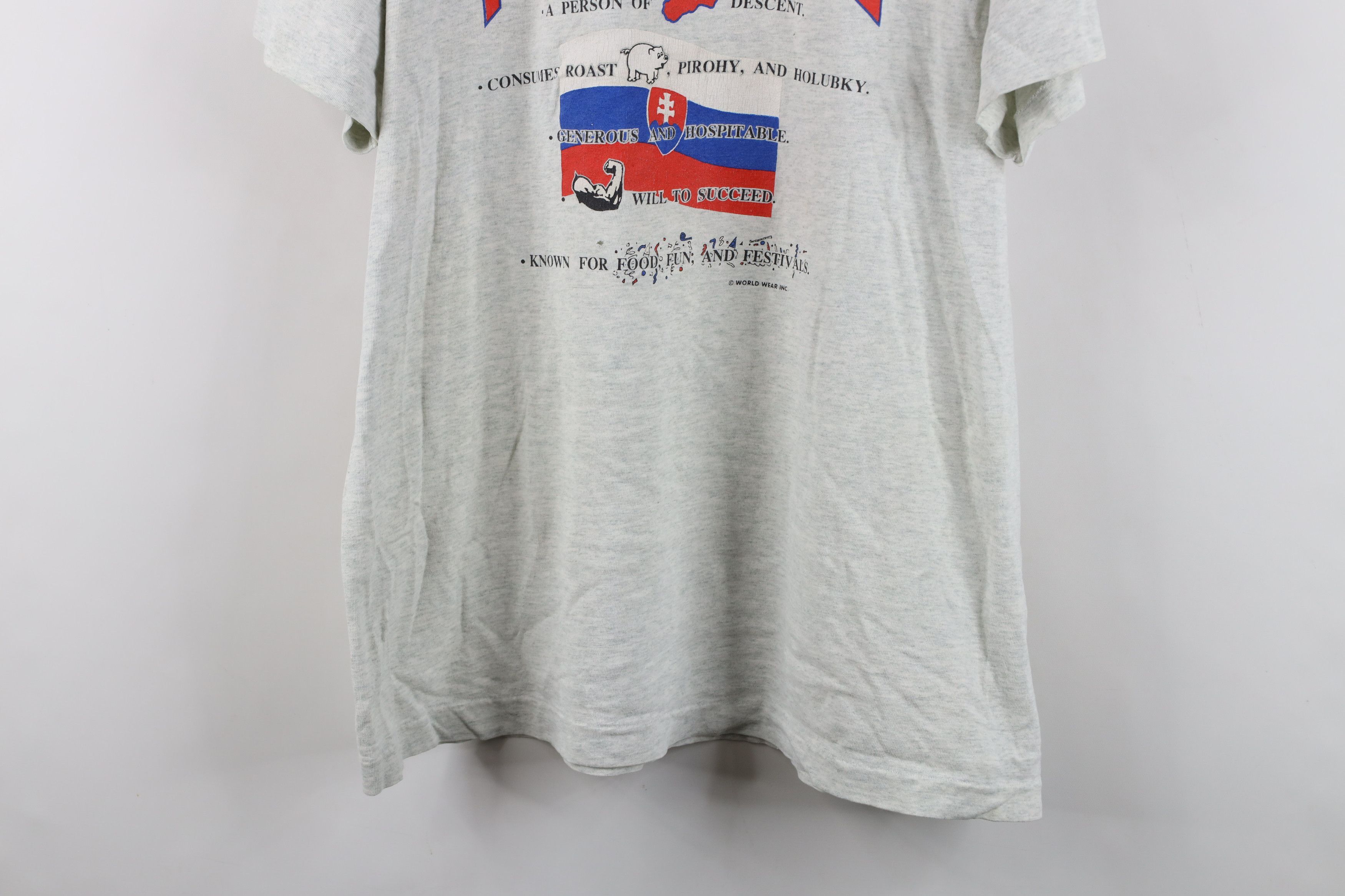 Vintage Vintage 90s Spell Slovak Slovakia Short Sleeve T-Shirt USA Size US XL / EU 56 / 4 - 3 Thumbnail