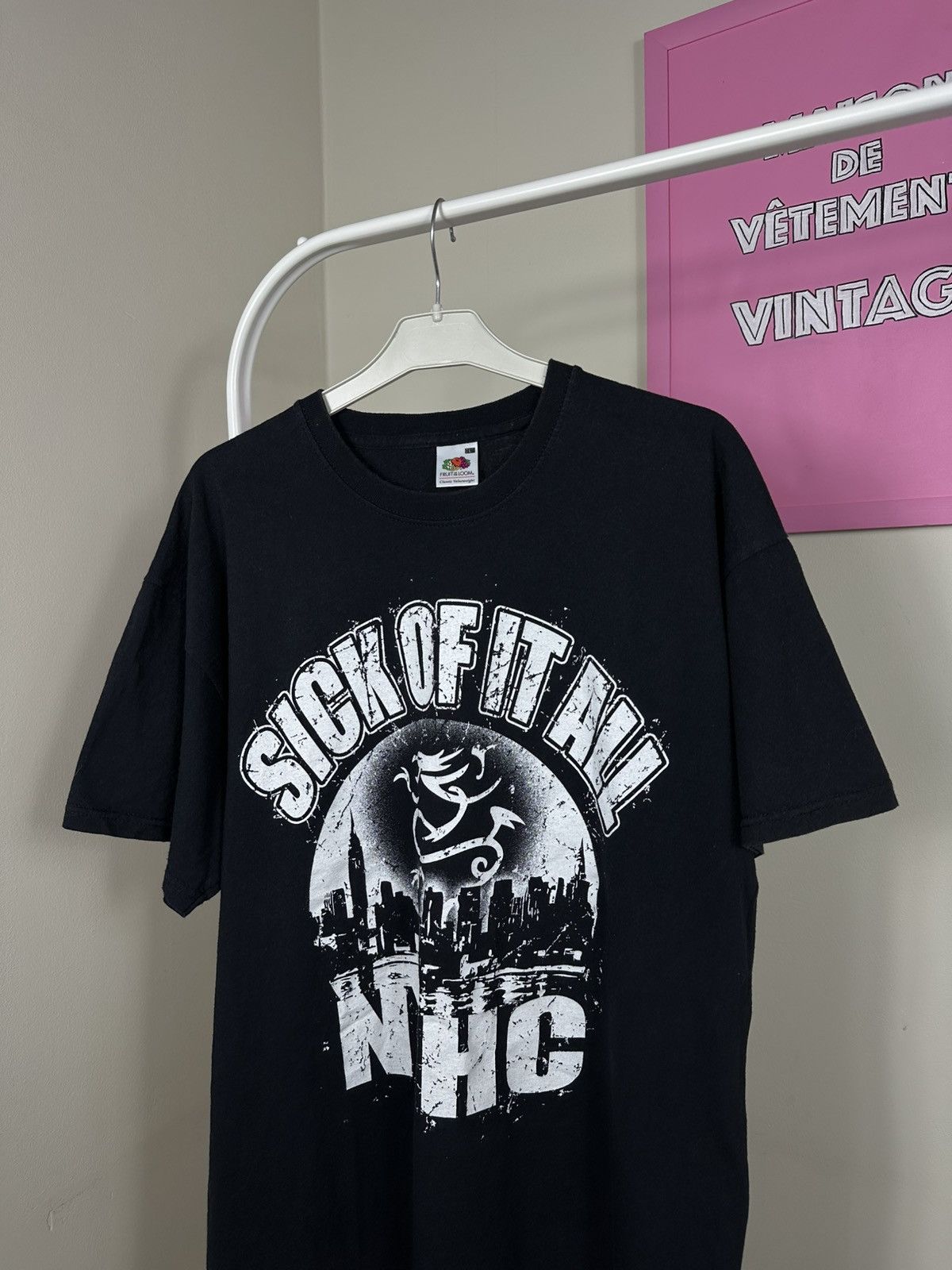 Fruit Of The Loom Sick Of It All NYHC Vintage T Shirt Size US L / EU 52-54 / 3 - 3 Thumbnail