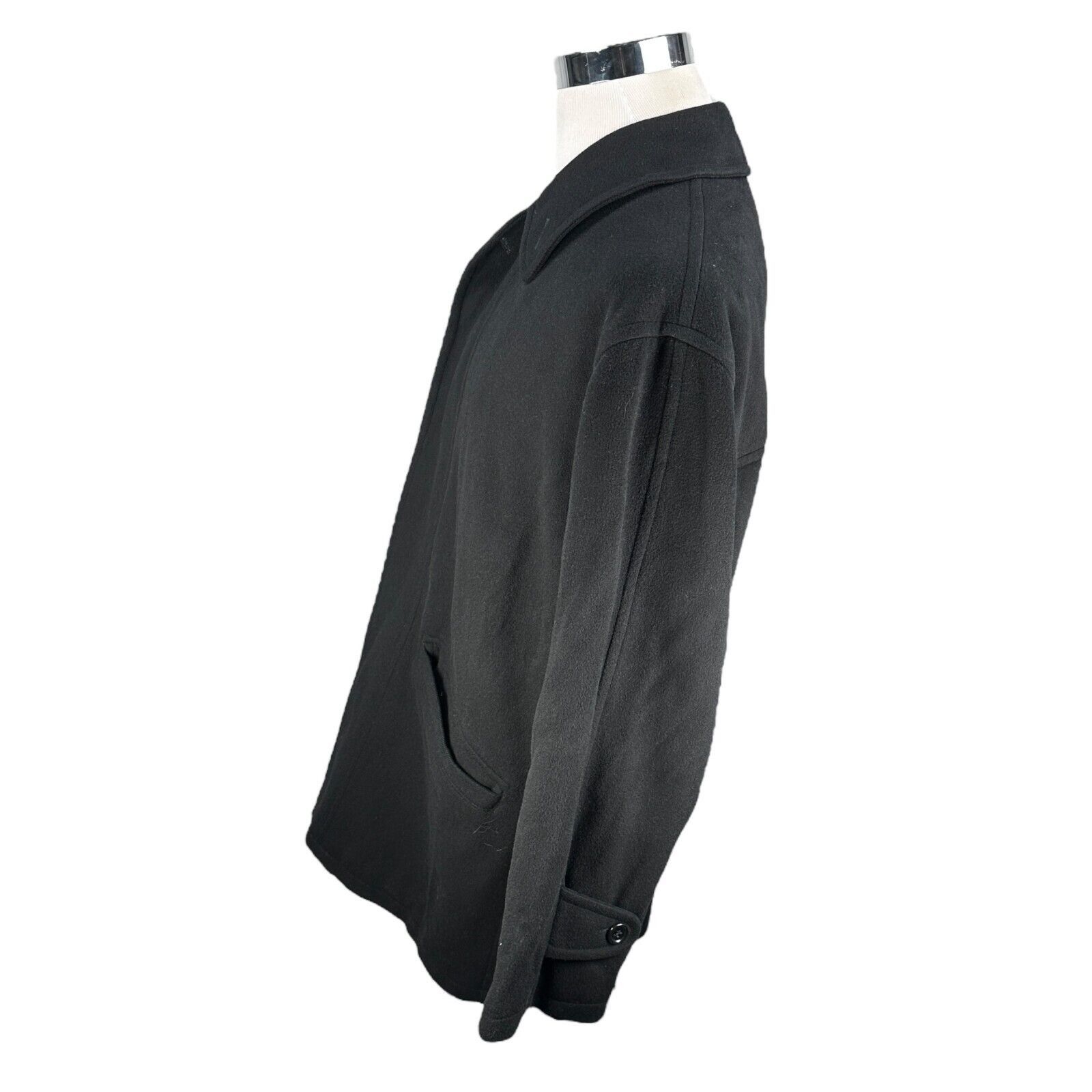 Barneys New York Barney’s New York Pea Coat Men’s US 36R Black 100% Cashmere Size US L / EU 52-54 / 3 - 3 Thumbnail