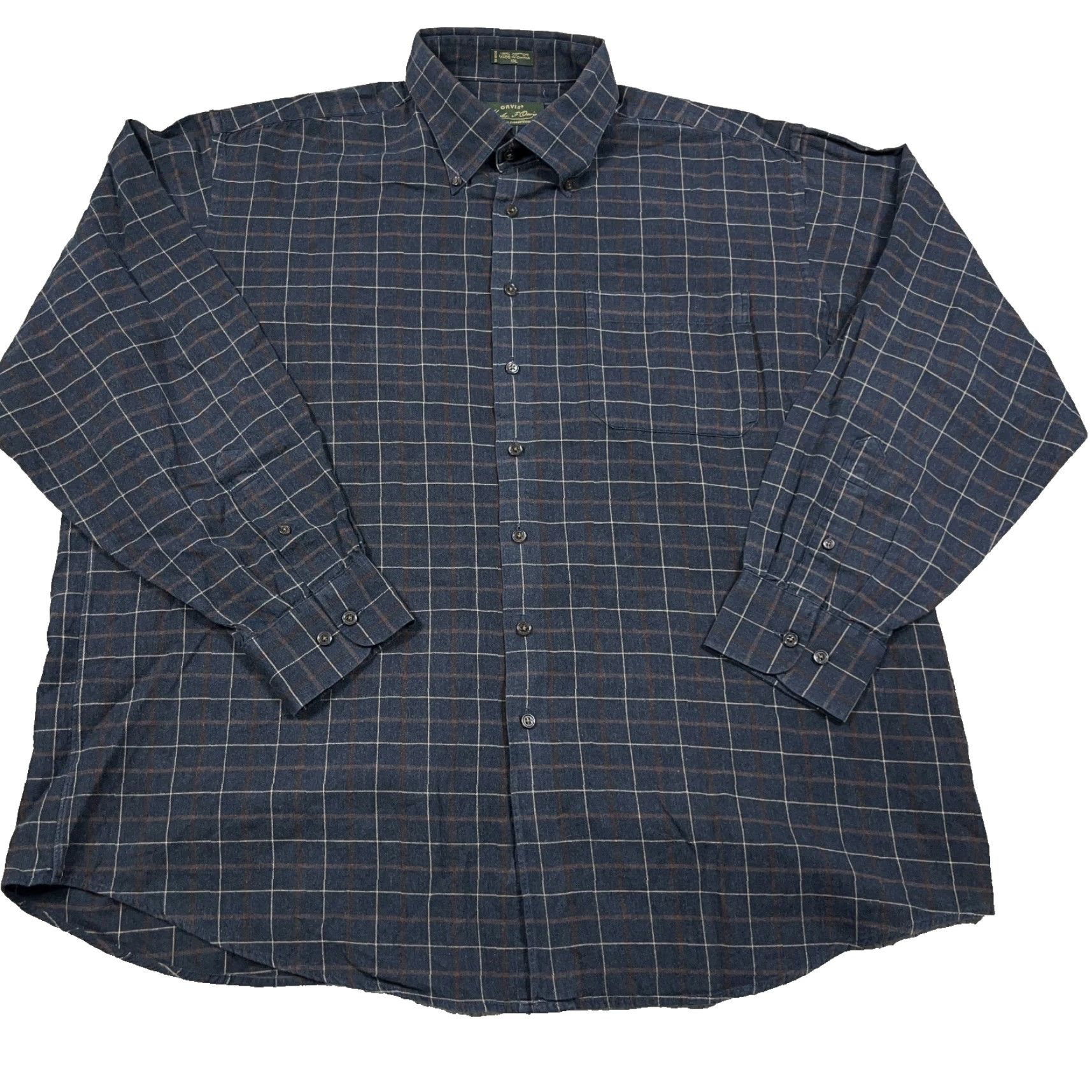 Orvis Orvis Shirt Men 2XL Gray Plaid Button-Up Signature Collection Camp Size US XXL / EU 58 / 5 - 2 Thumbnail